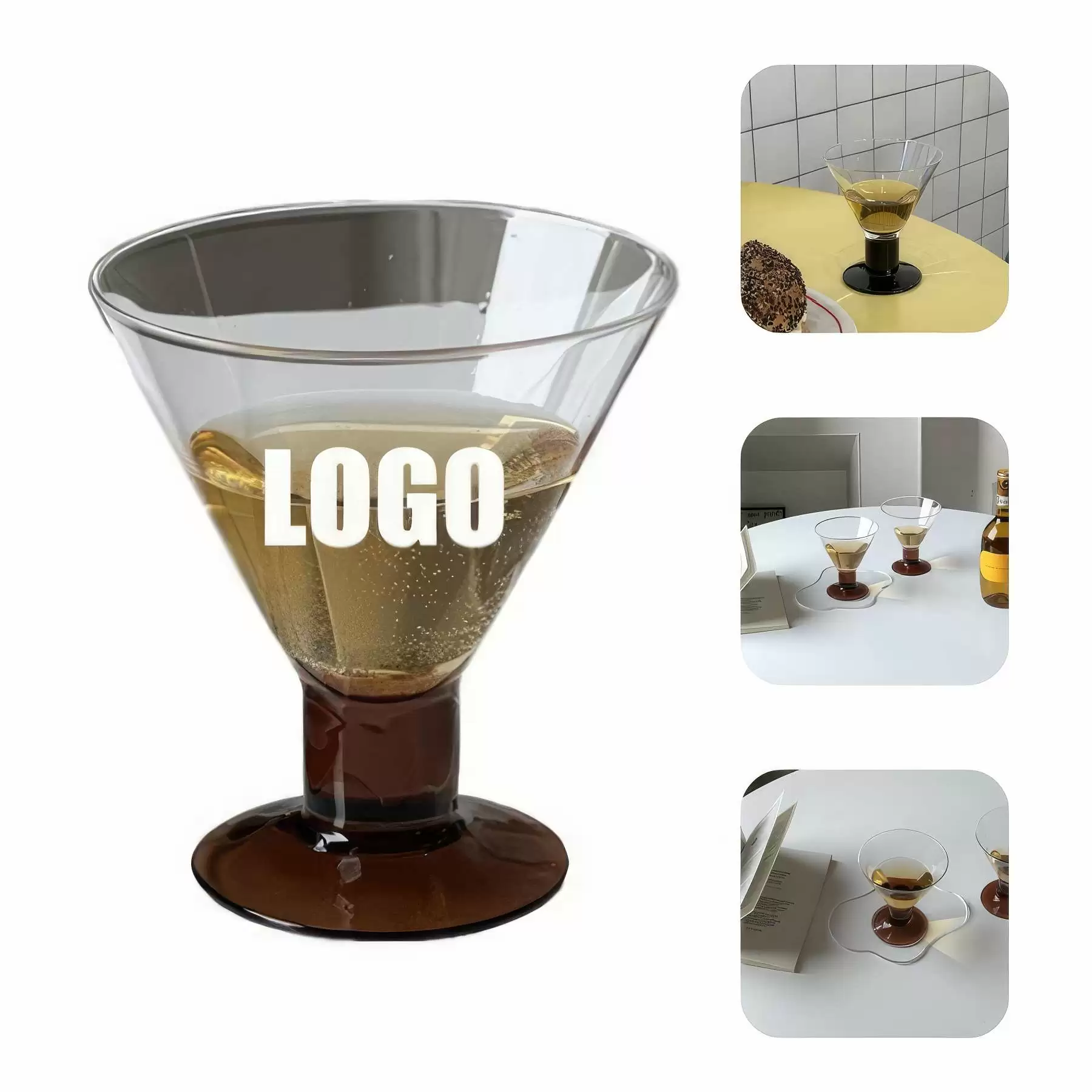 270ml 9oz Glass Goblet Wine Cocktail Cup