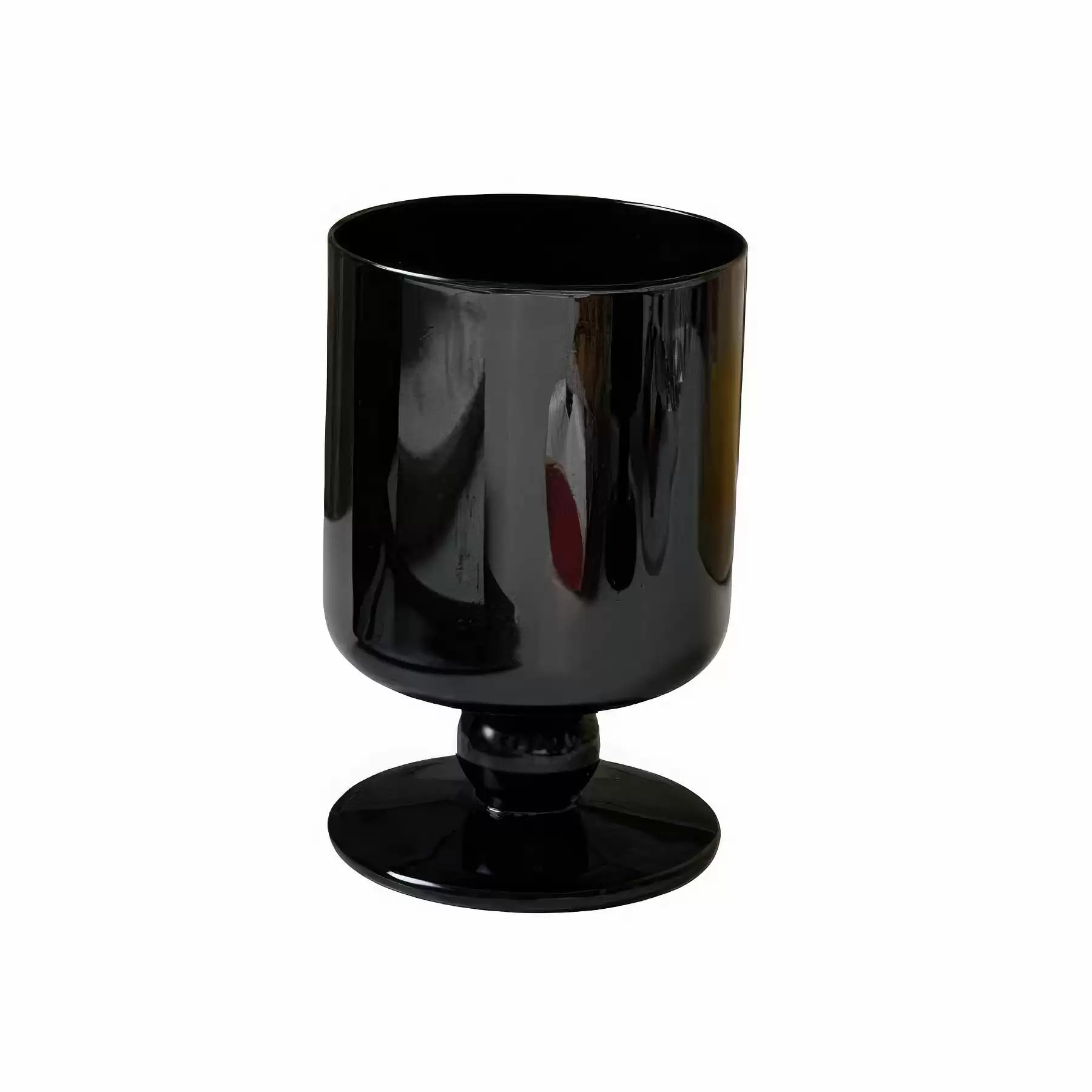 280ml 9.4oz Black Glass Goblet Wine Cocktail Cup - Image 2