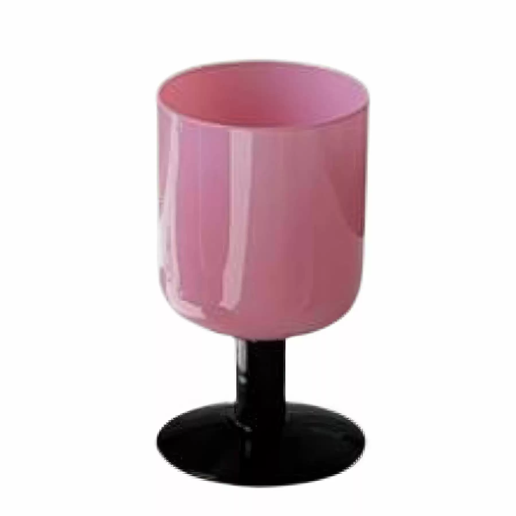 300ml 10oz Pink Black Glass Goblet Wine Cocktail Cup - Image 2