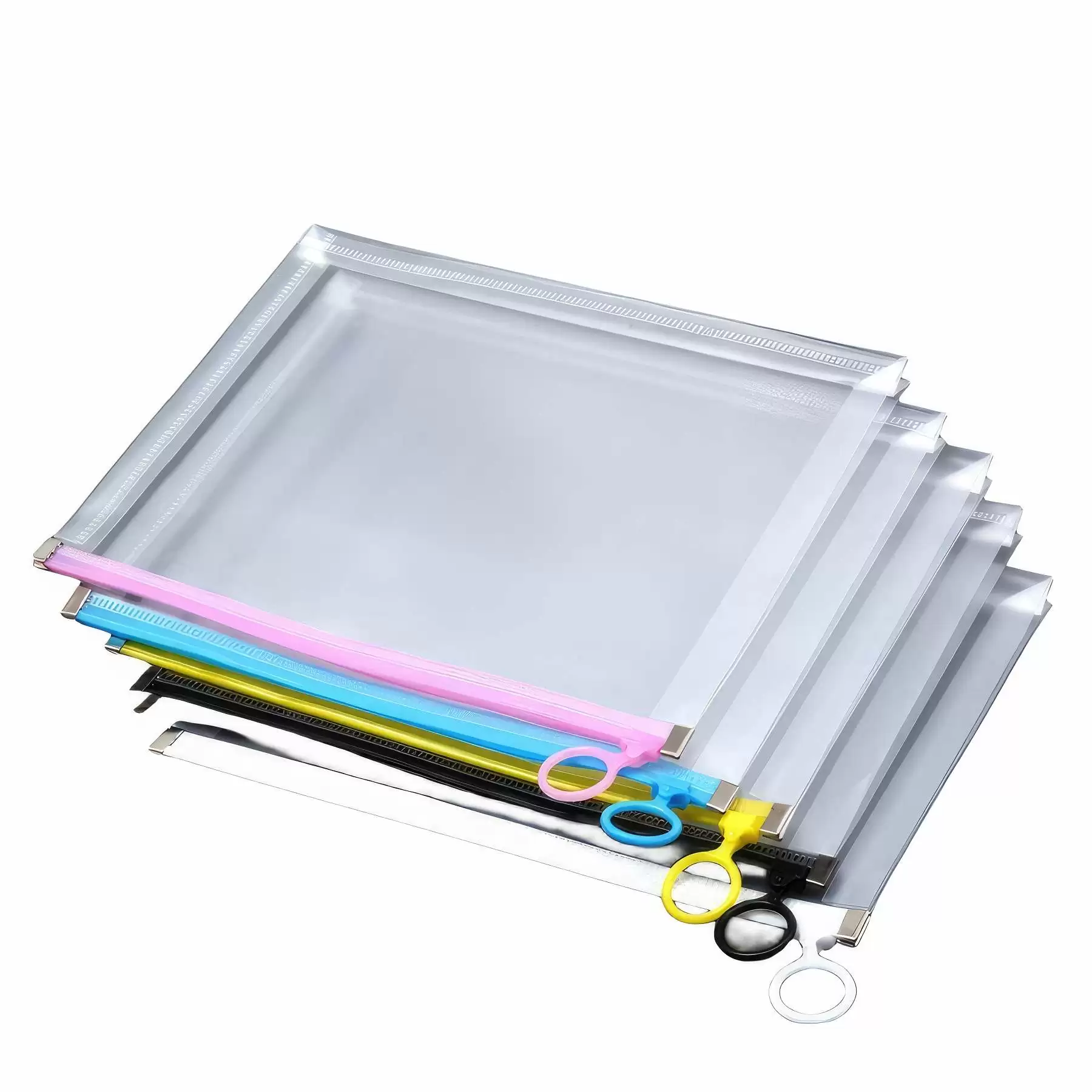 A4/A5 PP Plastic Waterproof File Folder Portfolio Bag: A5: 9.44" x 7.08" x 1.18" - Image 2