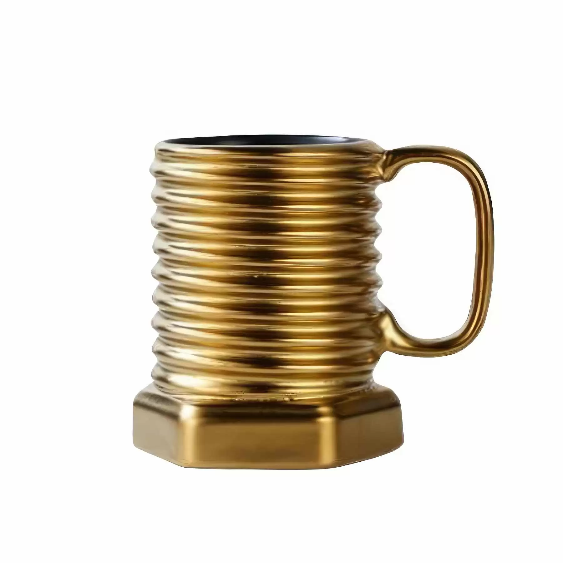 12.8oz Ceramic Electroplate Screw Coffee Mug Gift Cup - Image 2