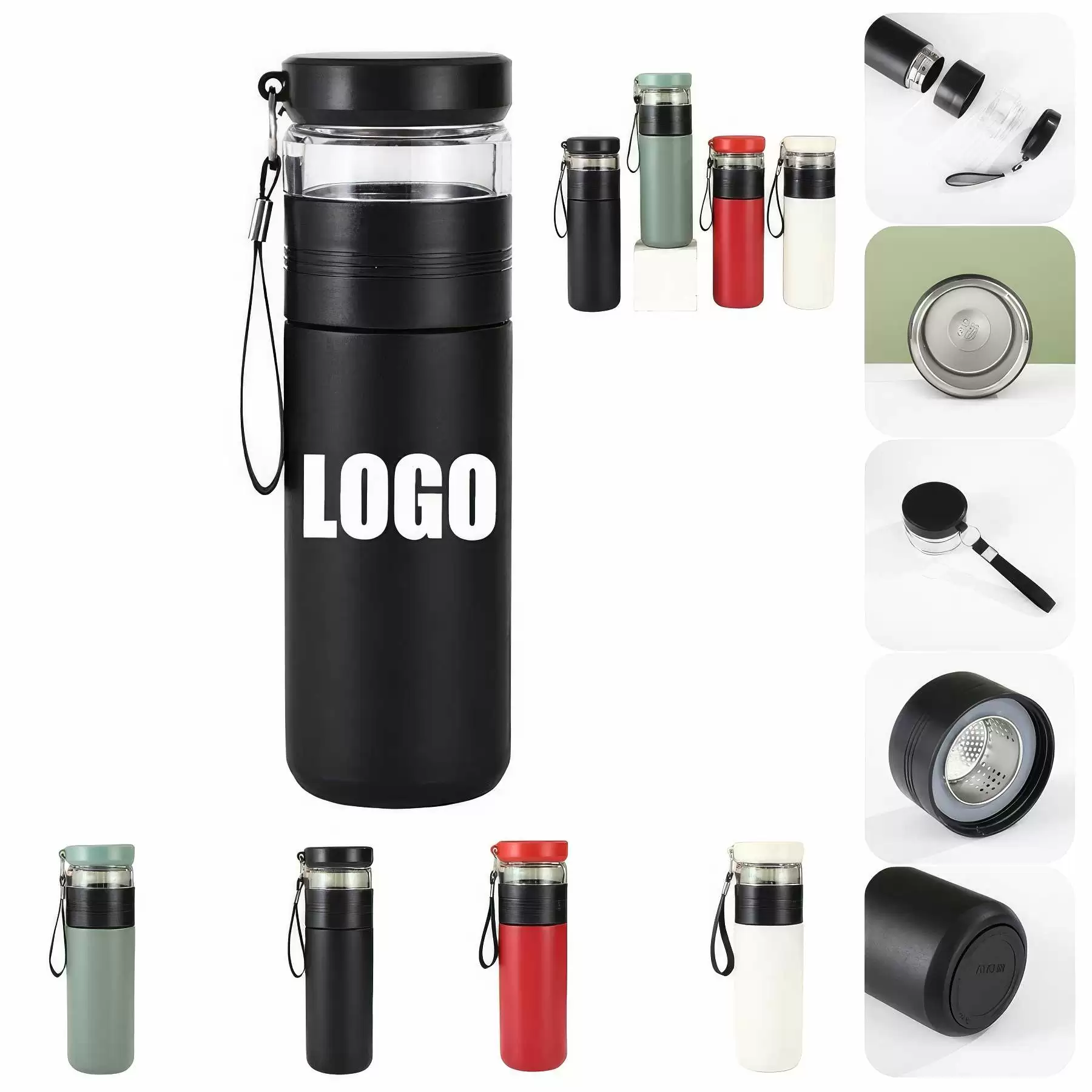 500ml 16.9oz Stainless Steel Outdoor Travel Thermal Bottle