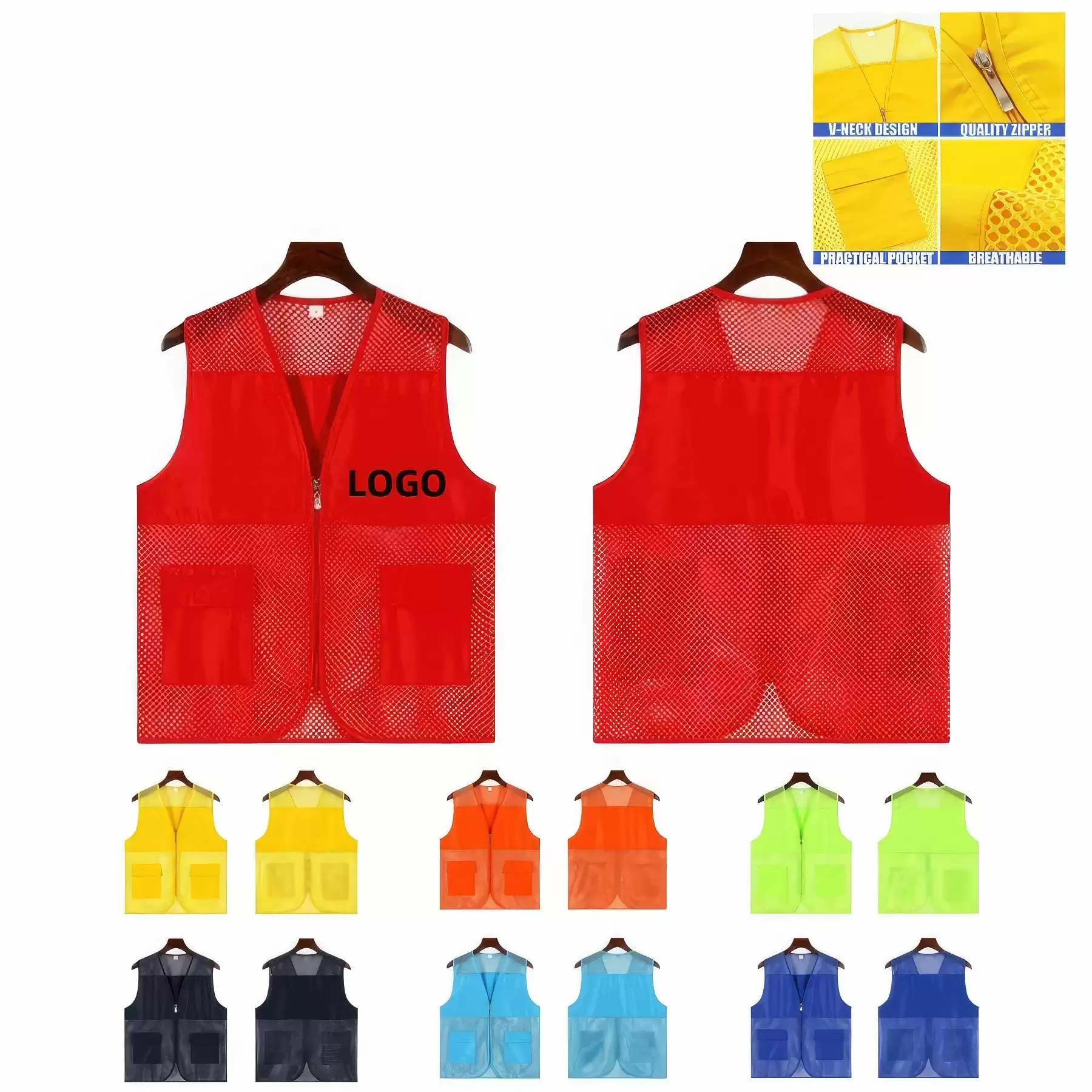 Summer Volunteer Event Vest Organization Work Uniform