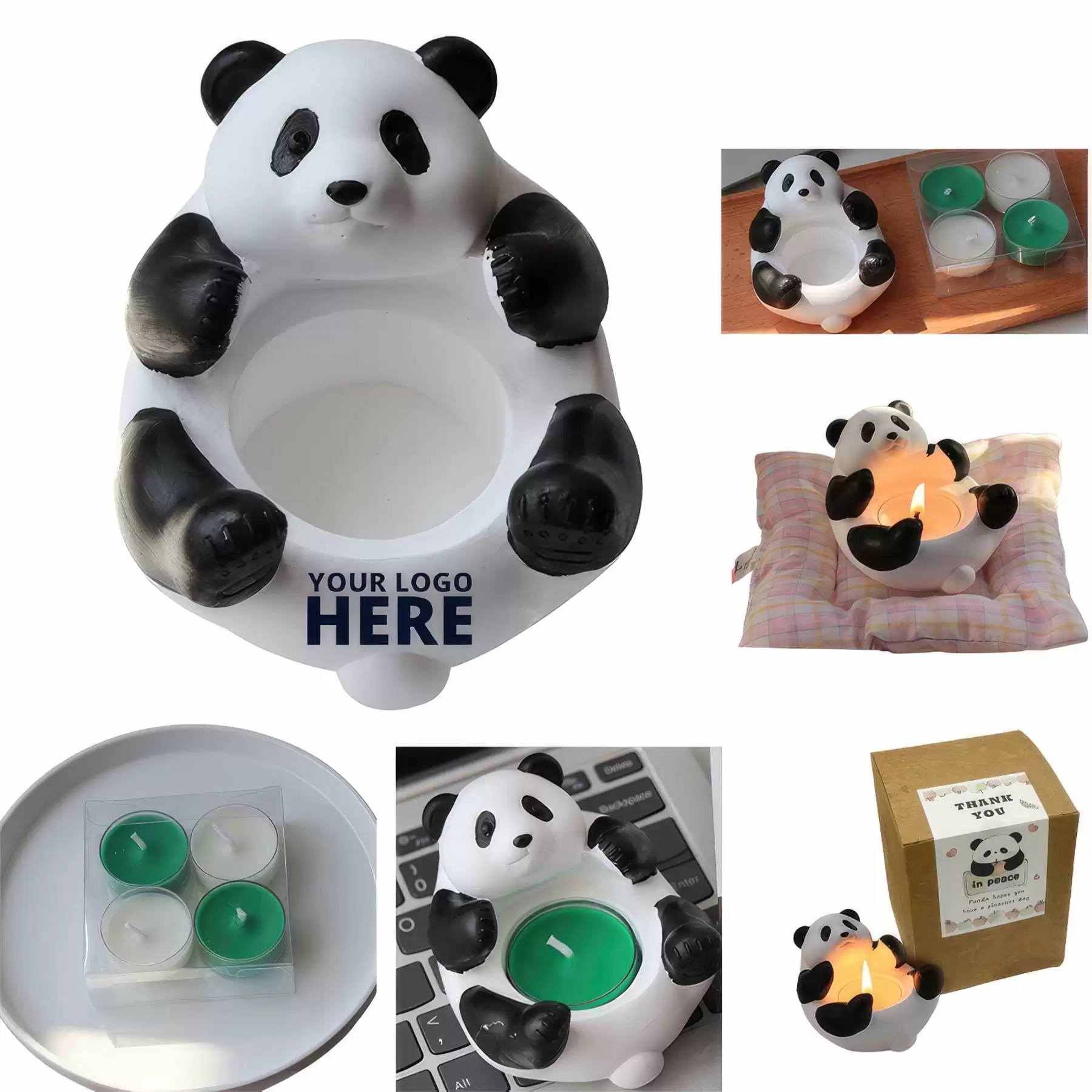 Adorable Panda Scented Candle Holder