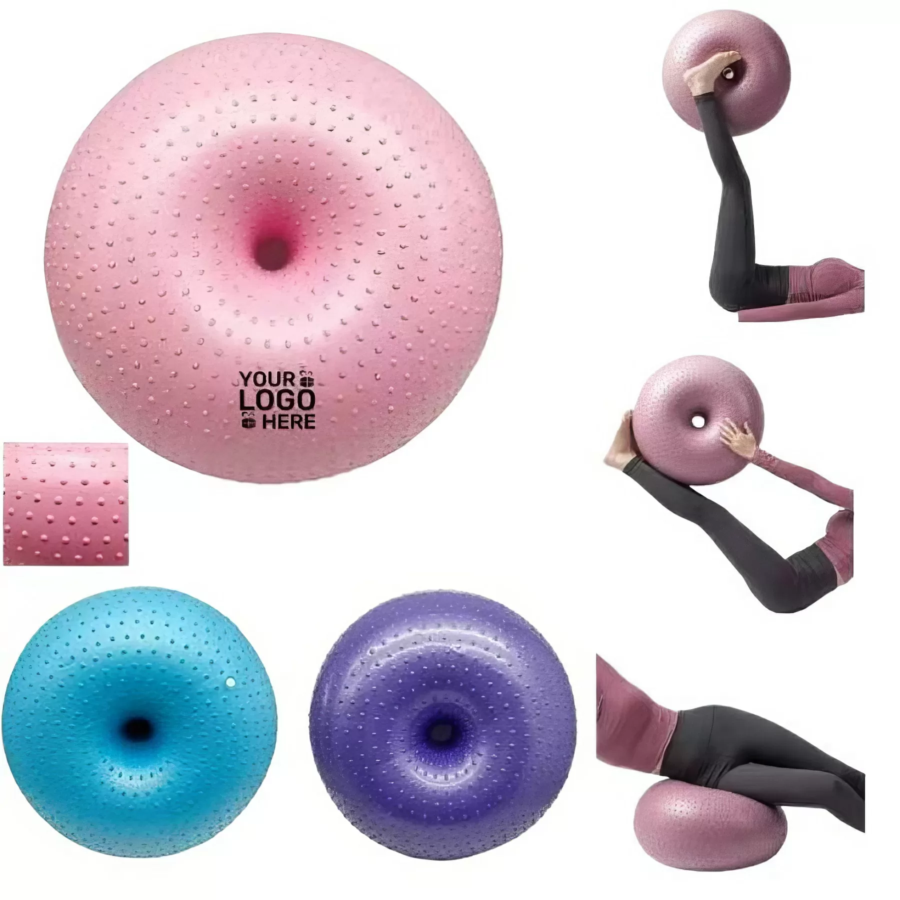 Inflatable Fitness Pilates Donut Exercise Yoga Ball