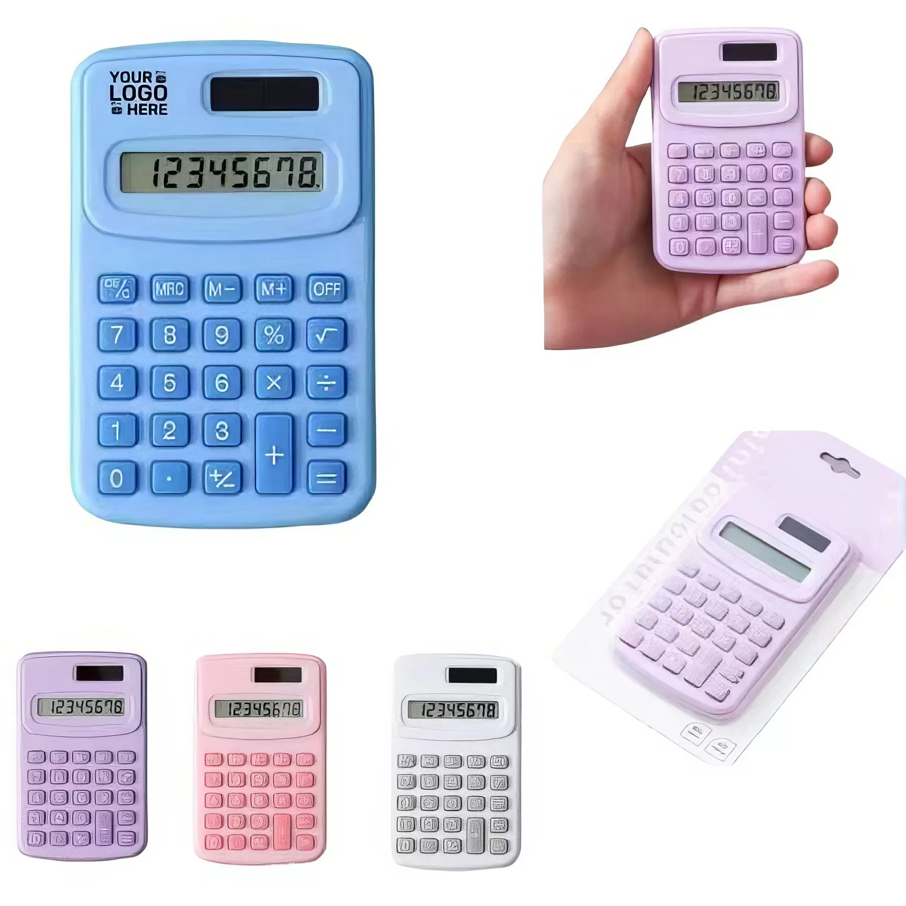 Small Digital Desktop Calculator With 8 Digits LCD Display