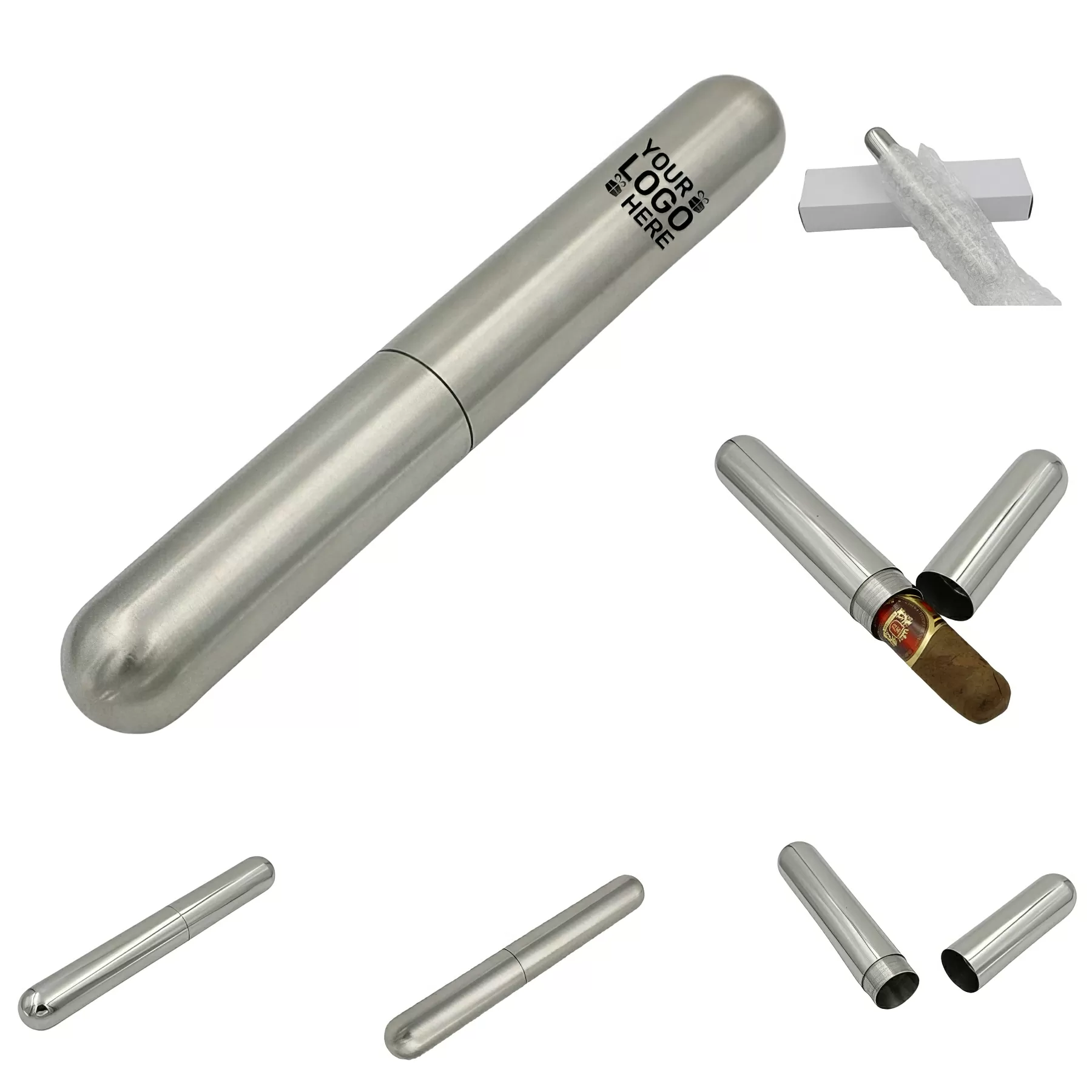 Stainless Steel Single Cigar Tube