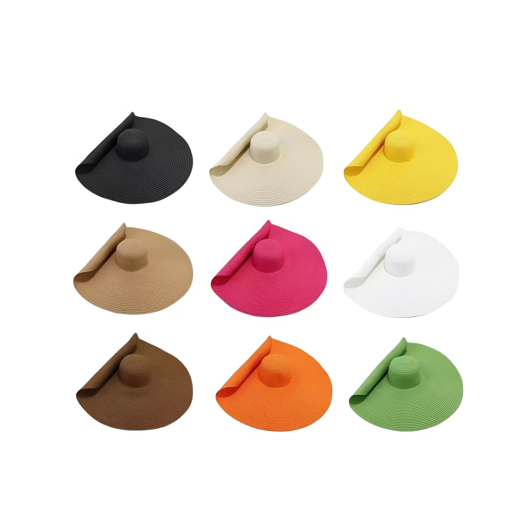 Large Wide Brim Straw Hats - Image 3