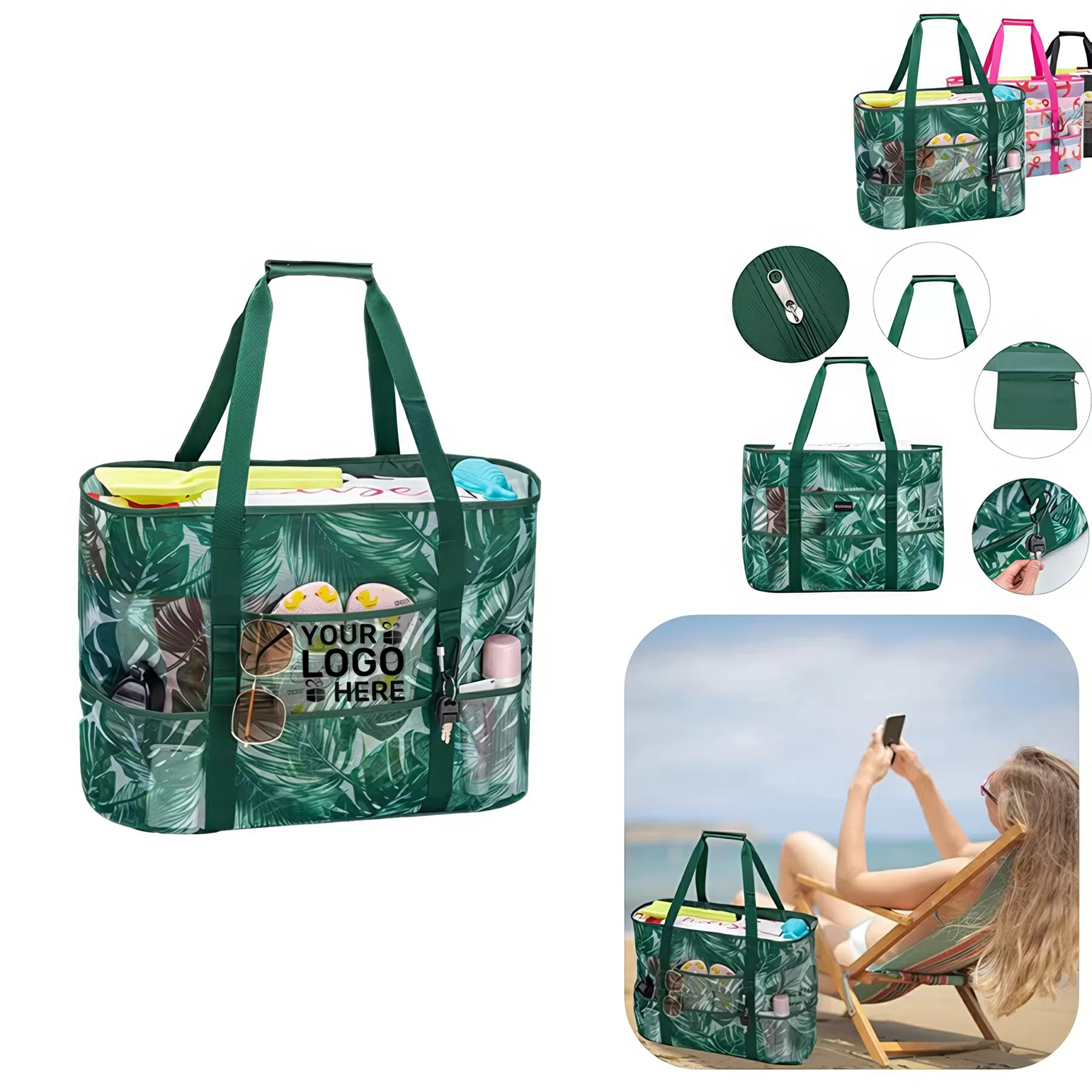 Sandproof Mesh Beach Tote Bag