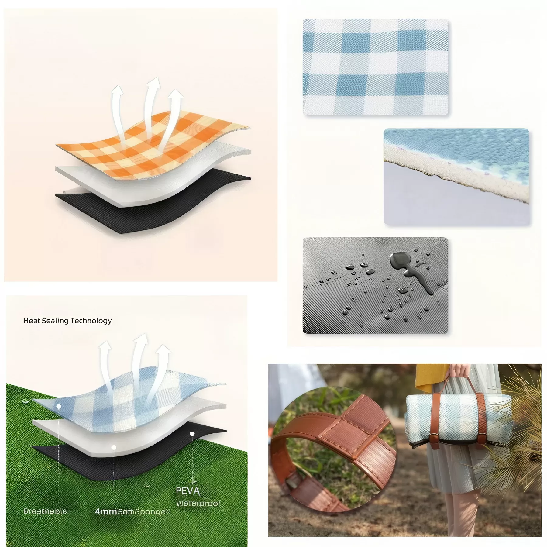 PU Handle Picnic Mat - Image 4
