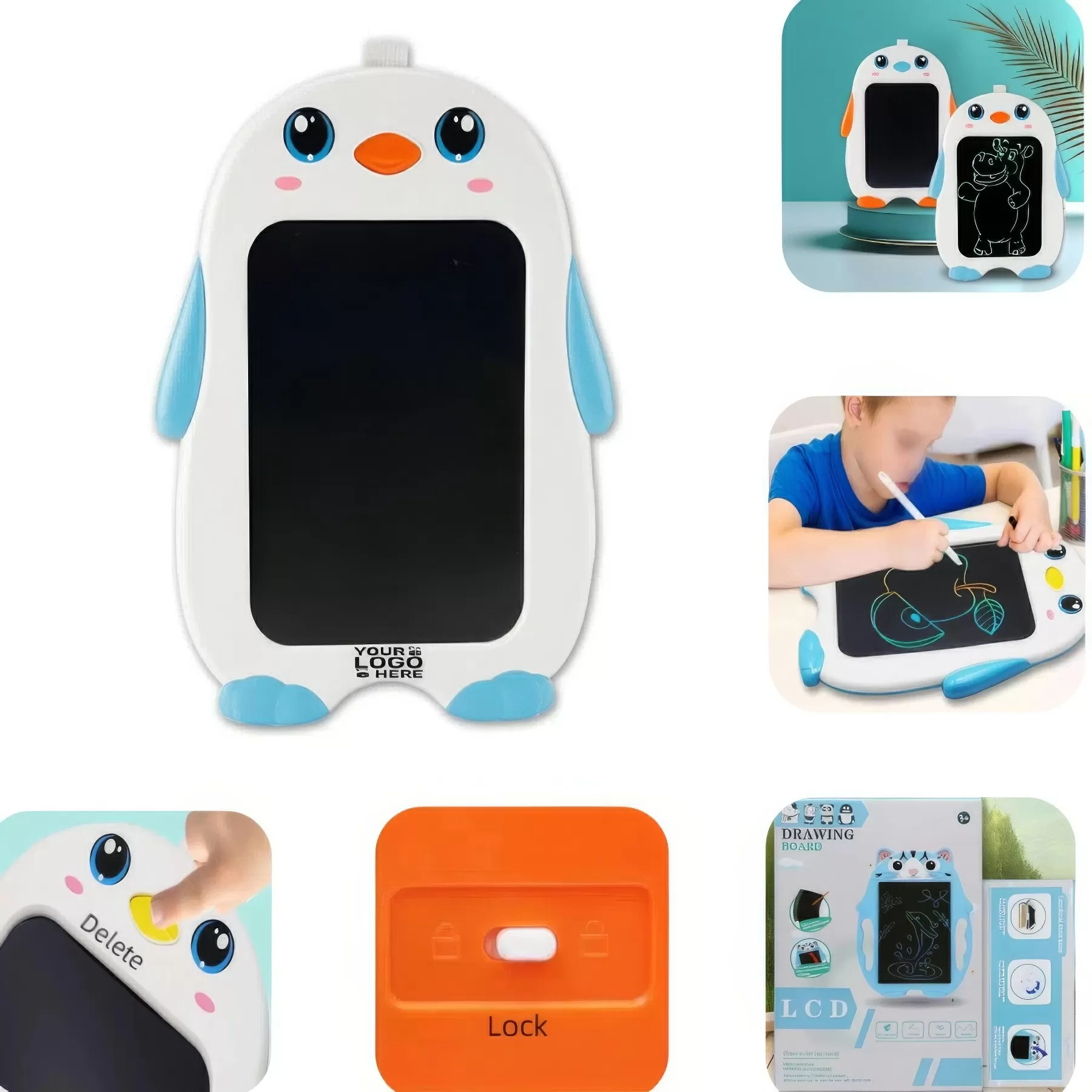 Penuins Designed Lcd Drawing Pad