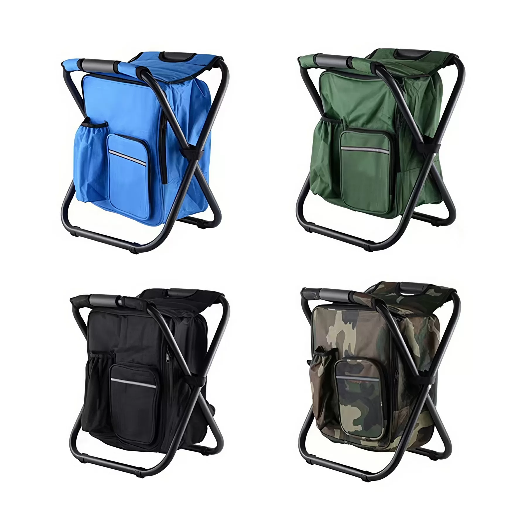 Folding Stool Backpack Insulated Cooler Bag - Image 3