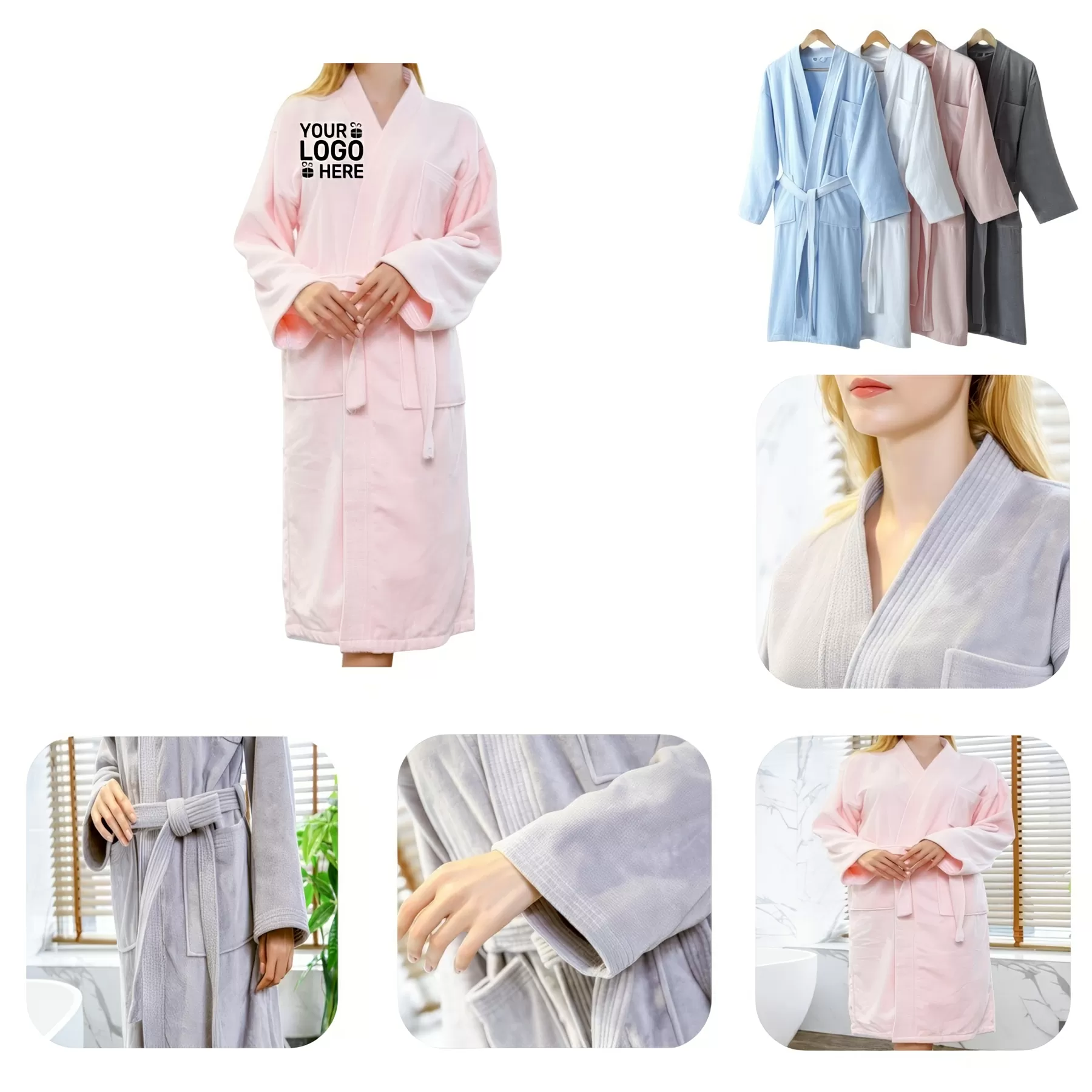 Cotton Cut Fleece Bathrobe