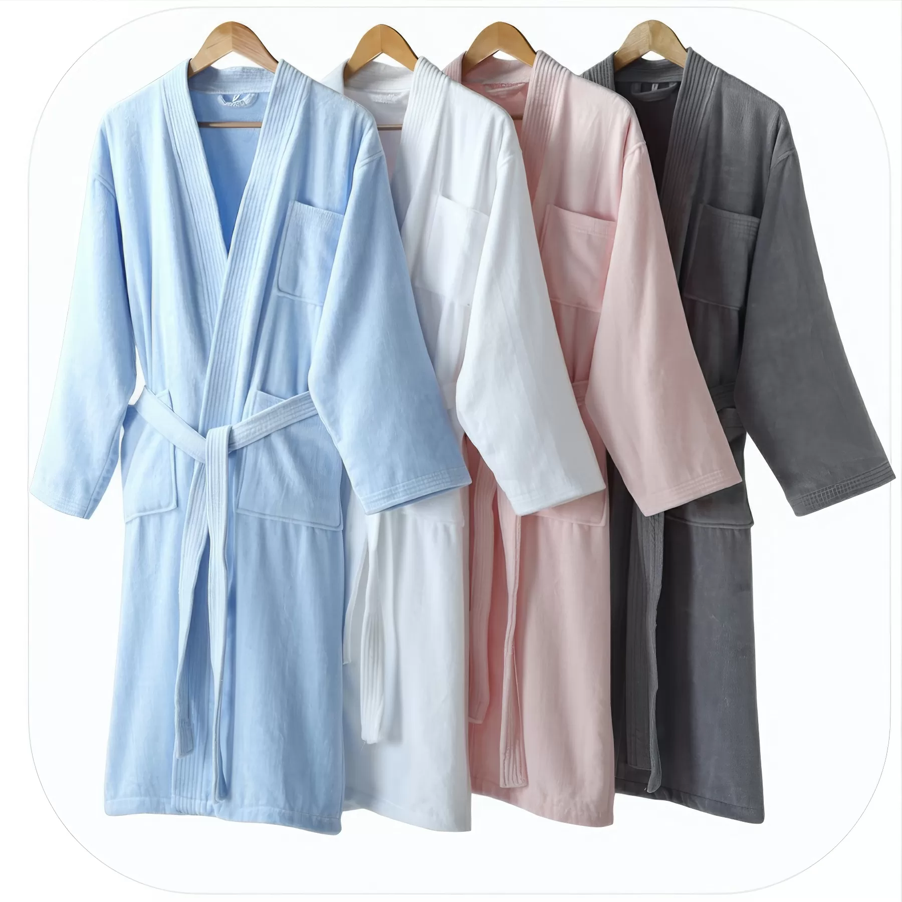 Cotton Cut Fleece Bathrobe - Image 3