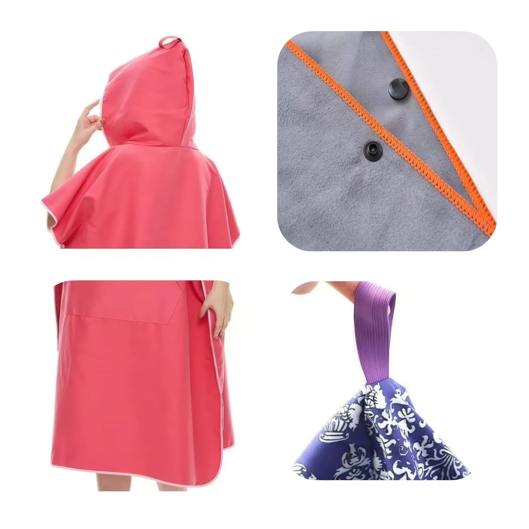 Microfiber Hooded Bathrobe - Image 4