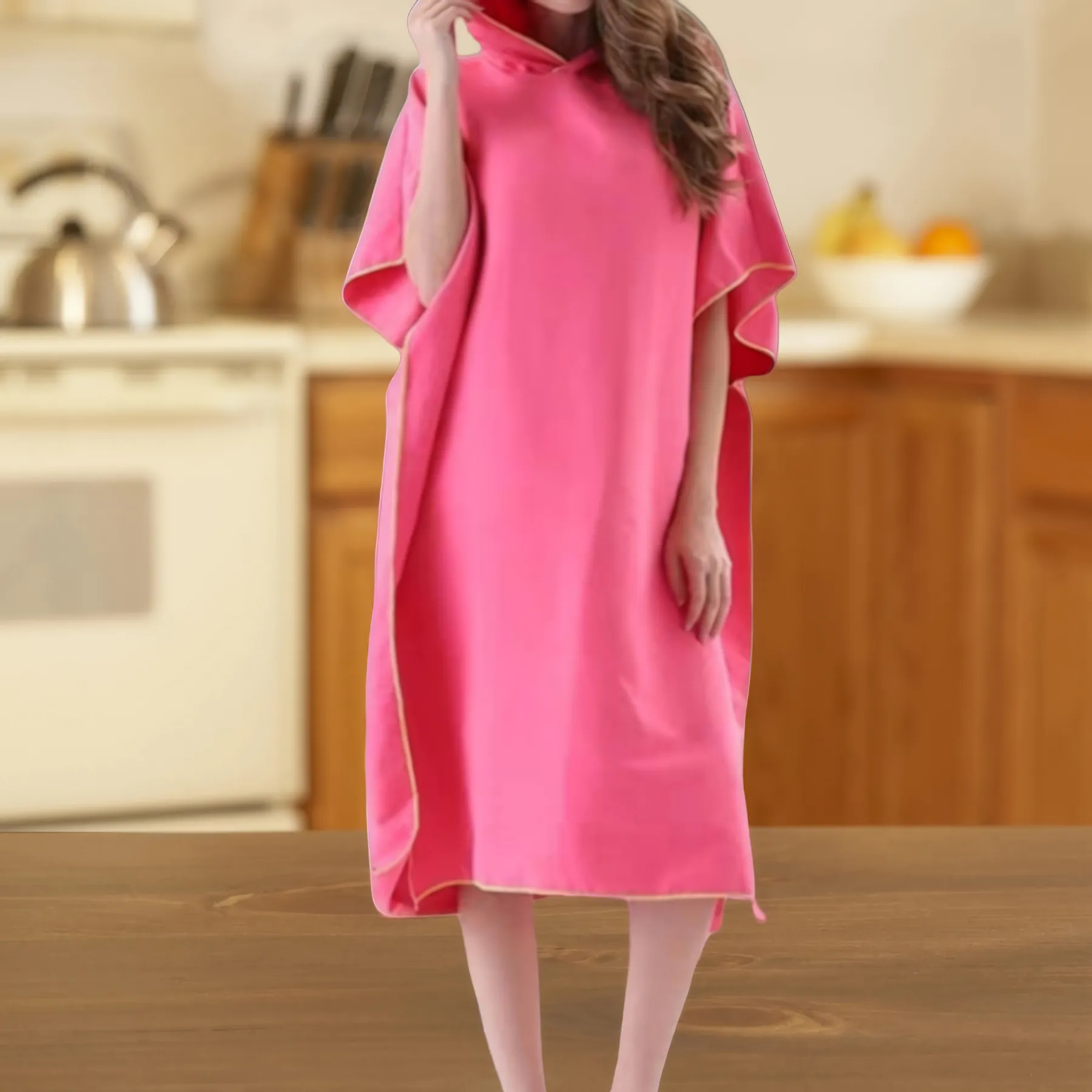 Microfiber Hooded Bathrobe - Image 5