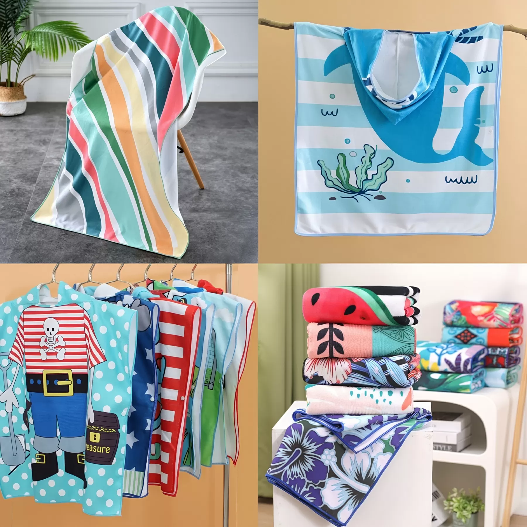 Childrens Bathrobe Bath Towel - Image 4