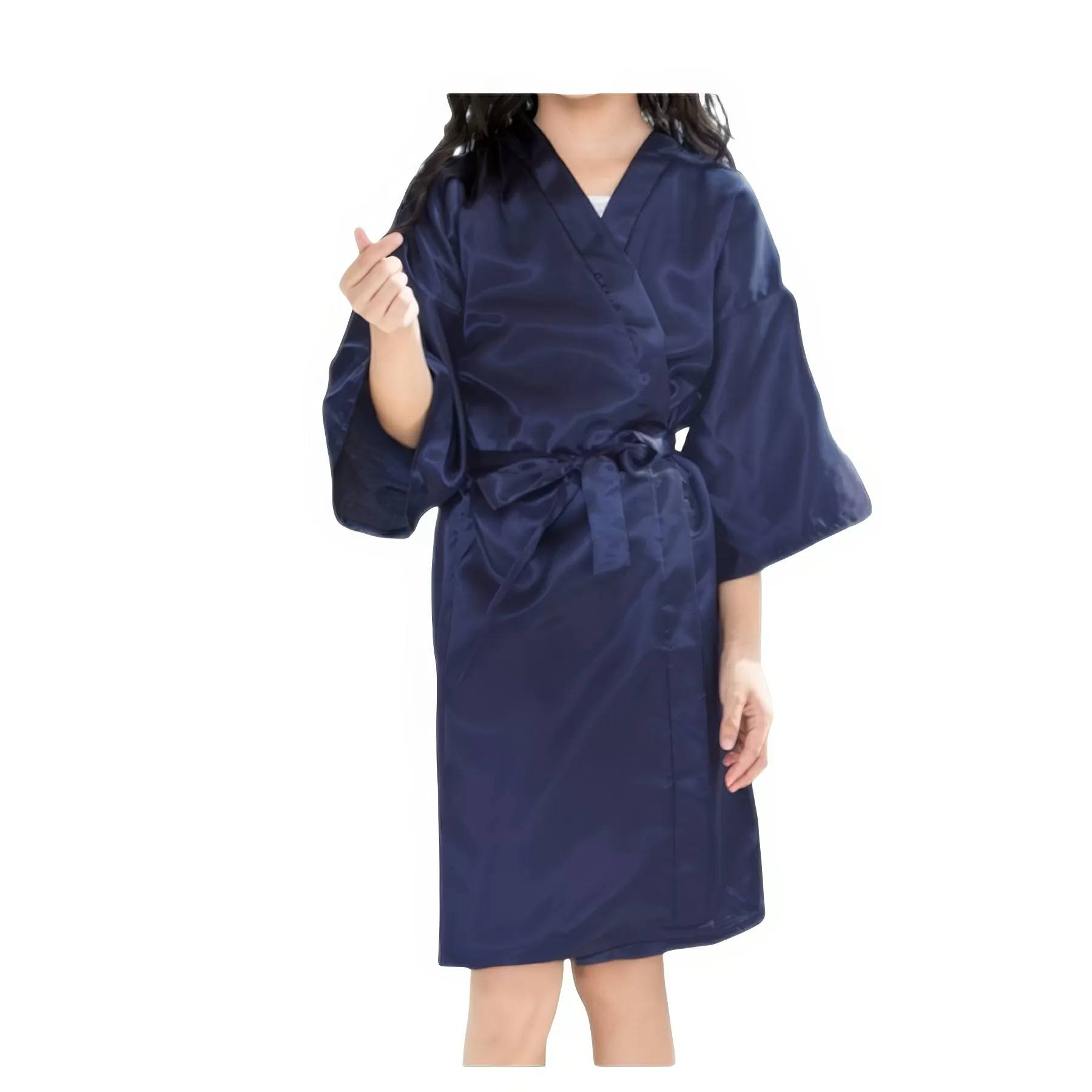 Girl Imitation Silk Bathrobe - Image 2