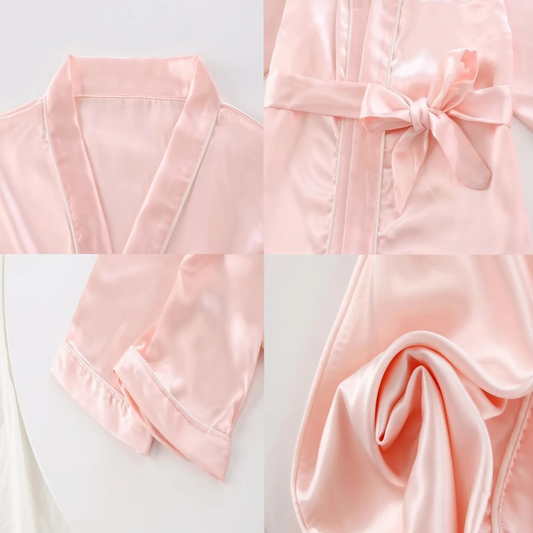 Girl Imitation Silk Bathrobe - Image 4