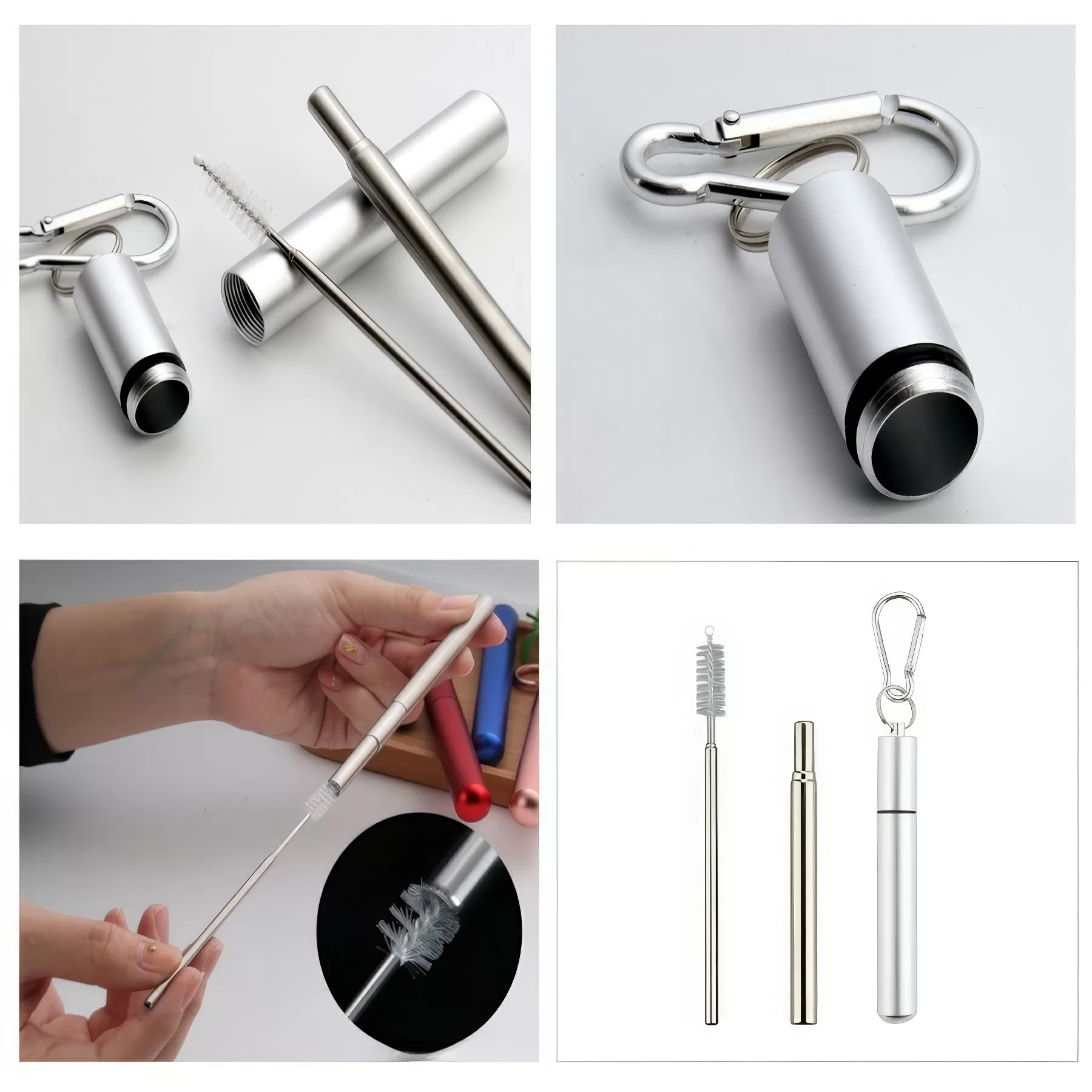 304 Telescopic Straw Aluminum Tube Packaging - Image 4