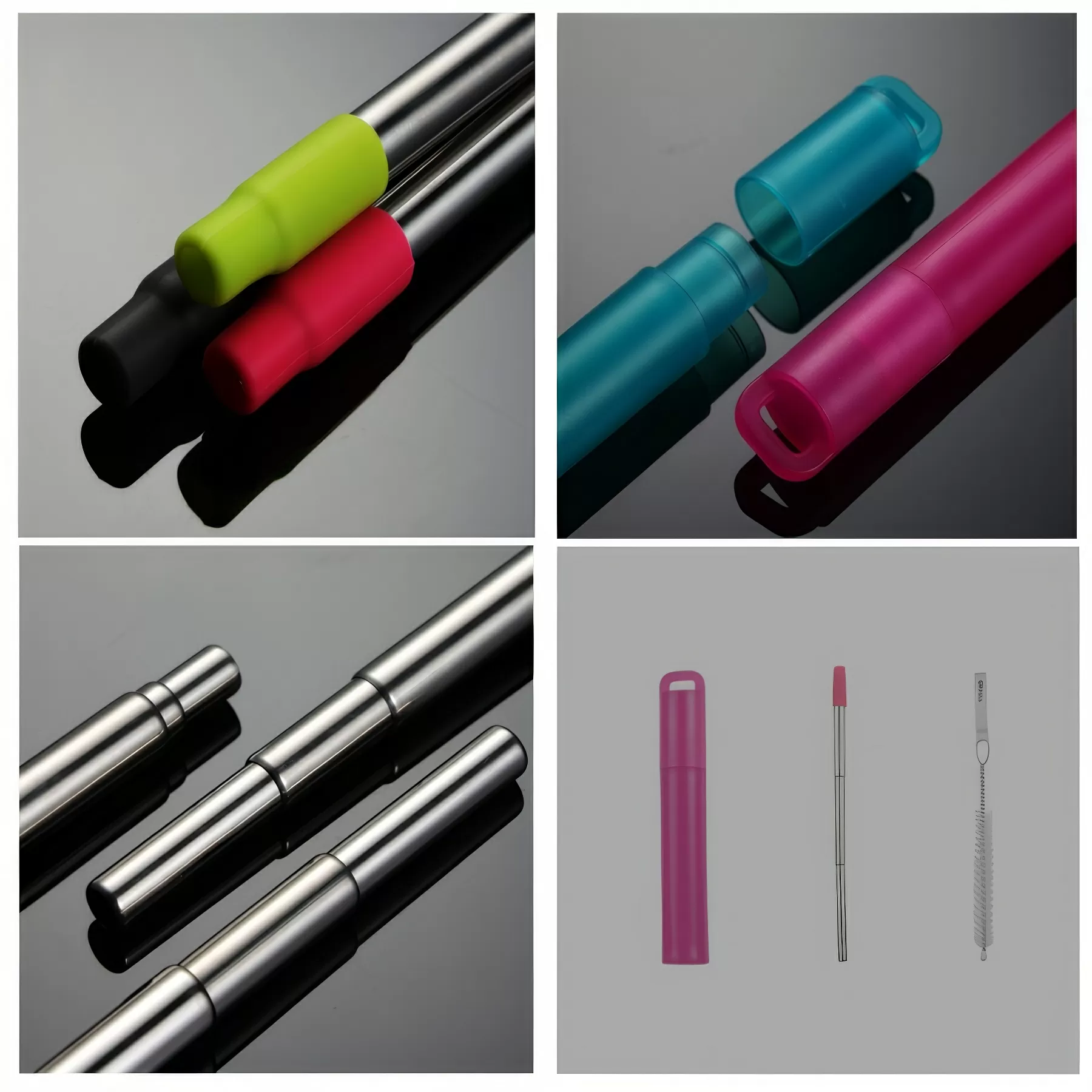 304 Telescopic Straw Silicone Tip Plastic Storage Box - Image 4