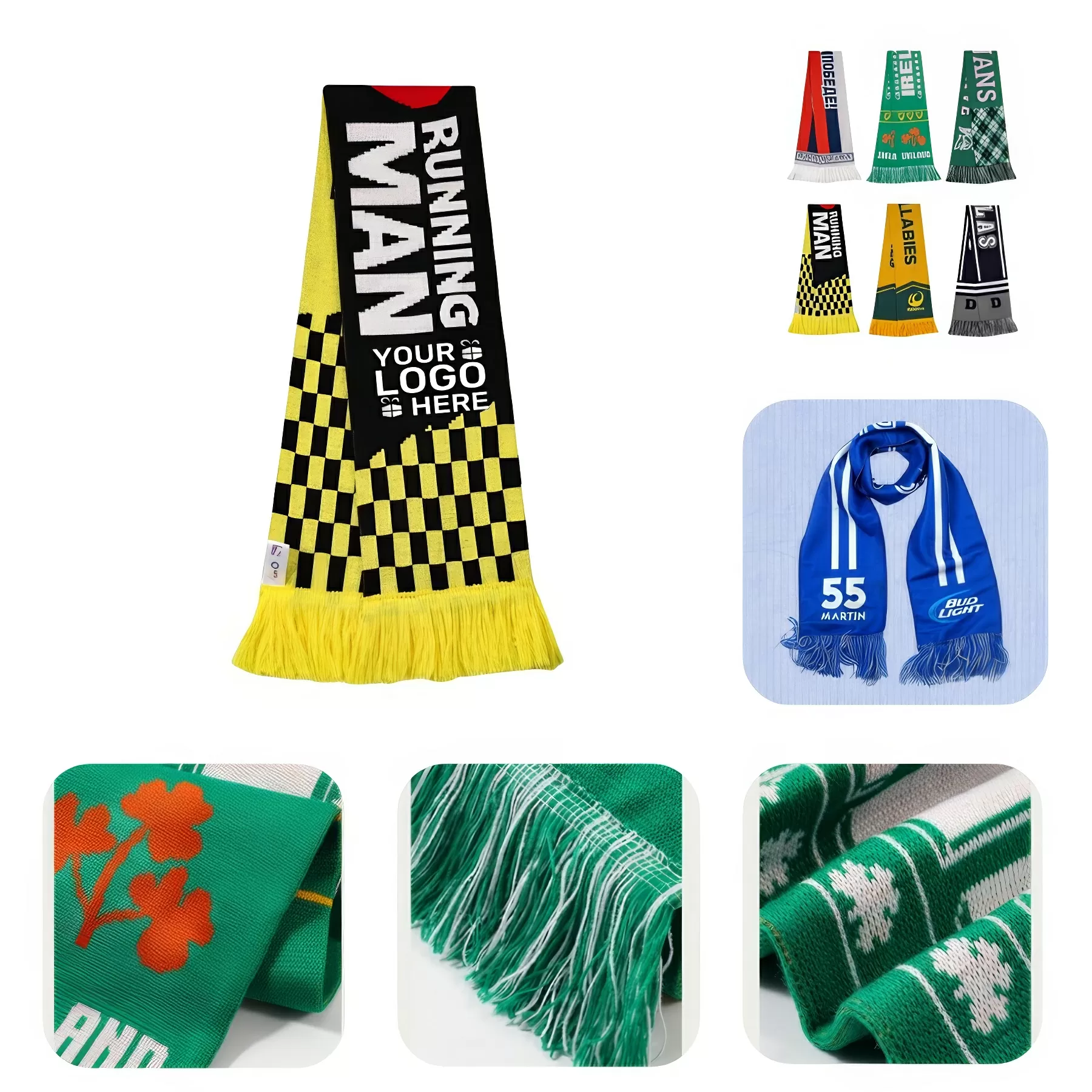 Acrylic Jacquard Fan Scarf