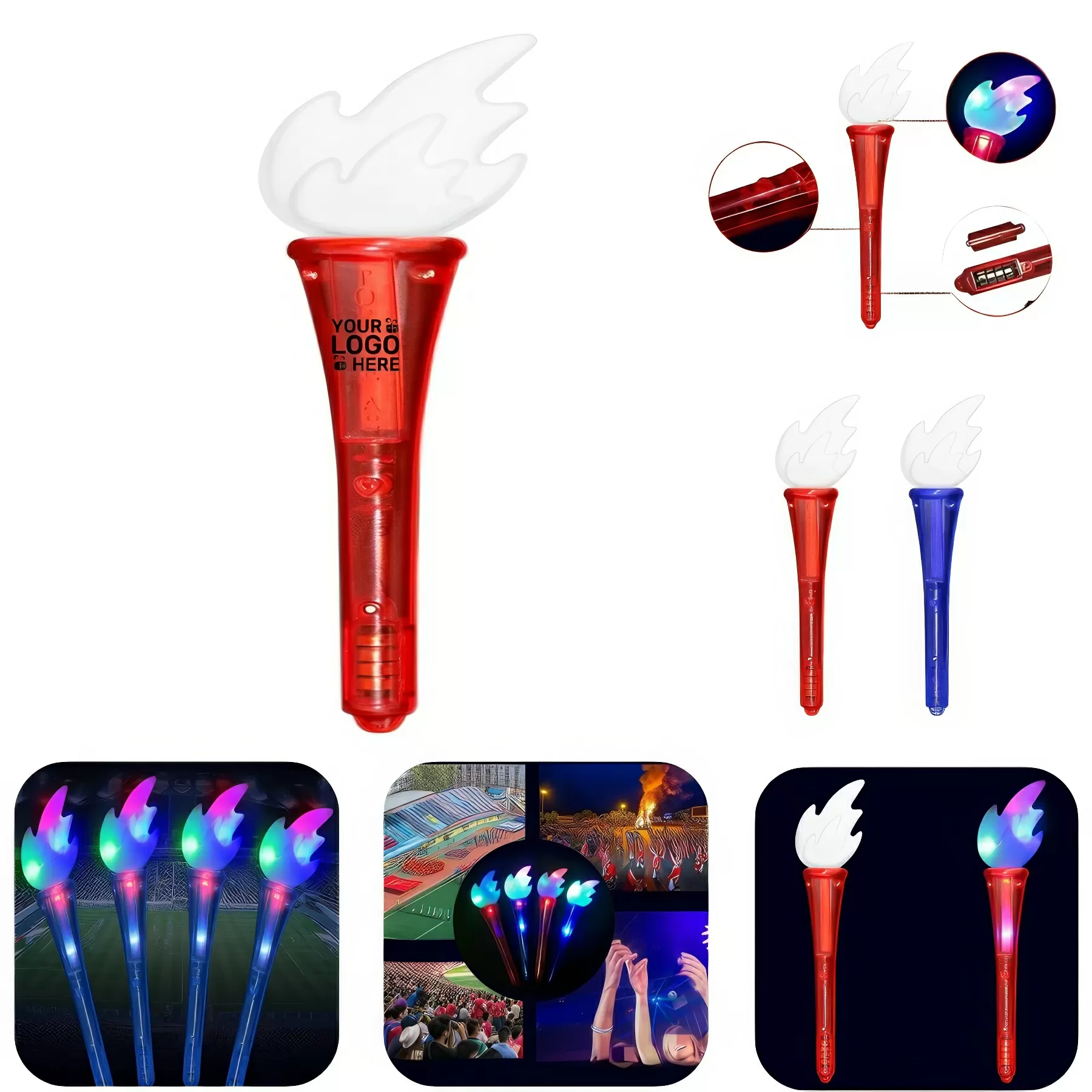 Colorful LED Glowing Torch