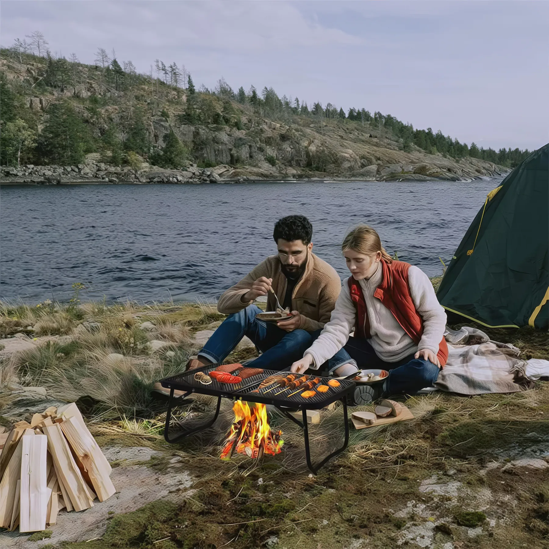 Camping Foldable Grill Table - Image 5