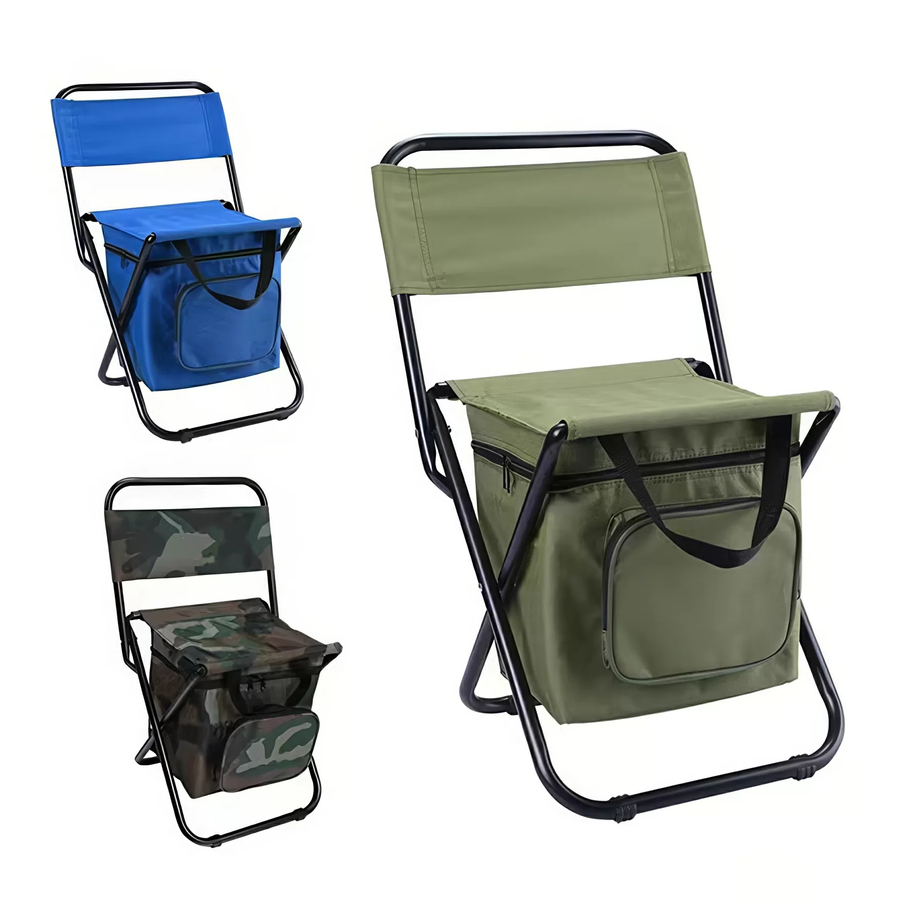 Foldable Camping Chair with Cooler Bag - Image 3