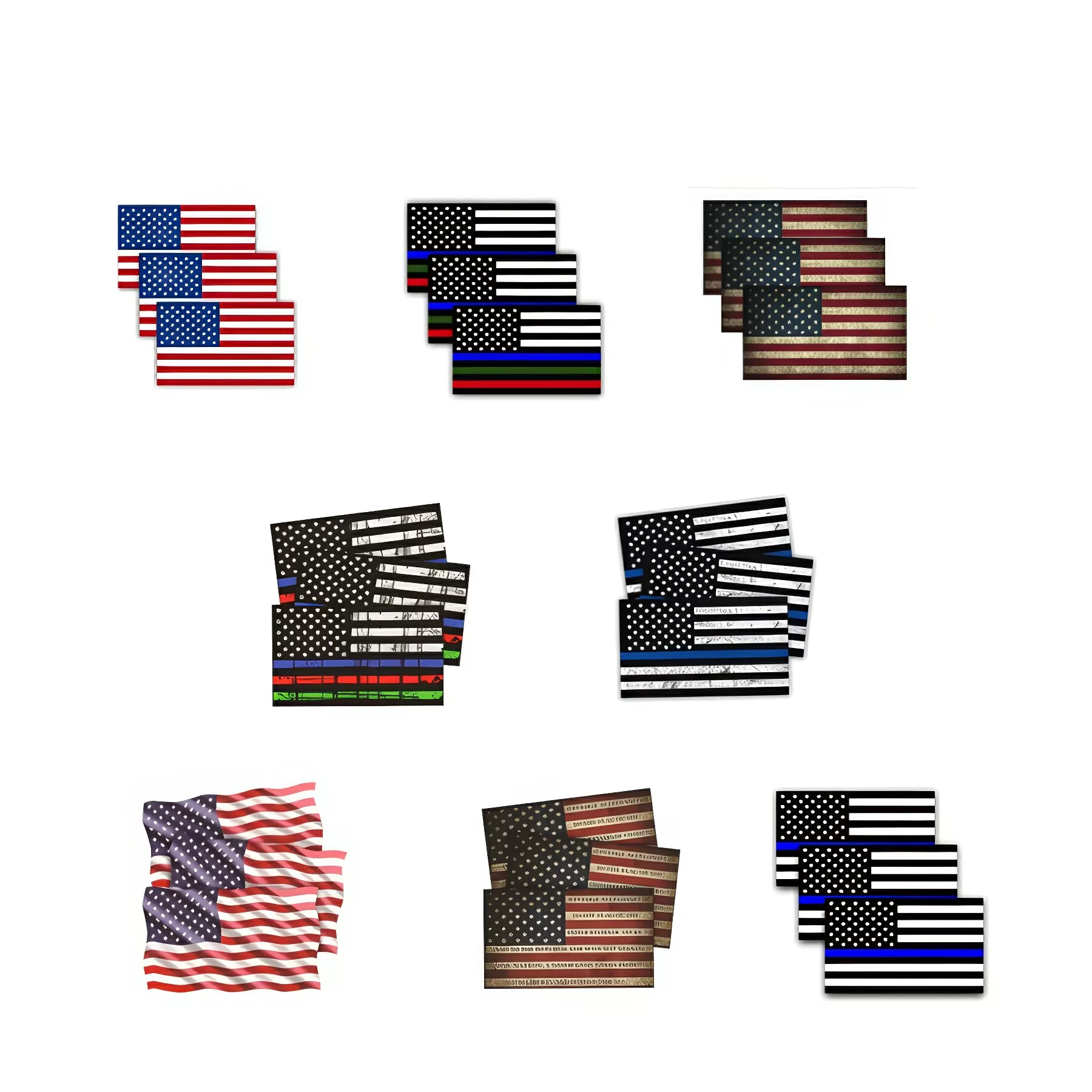 US Flag Reflective Car Sticker - Image 5