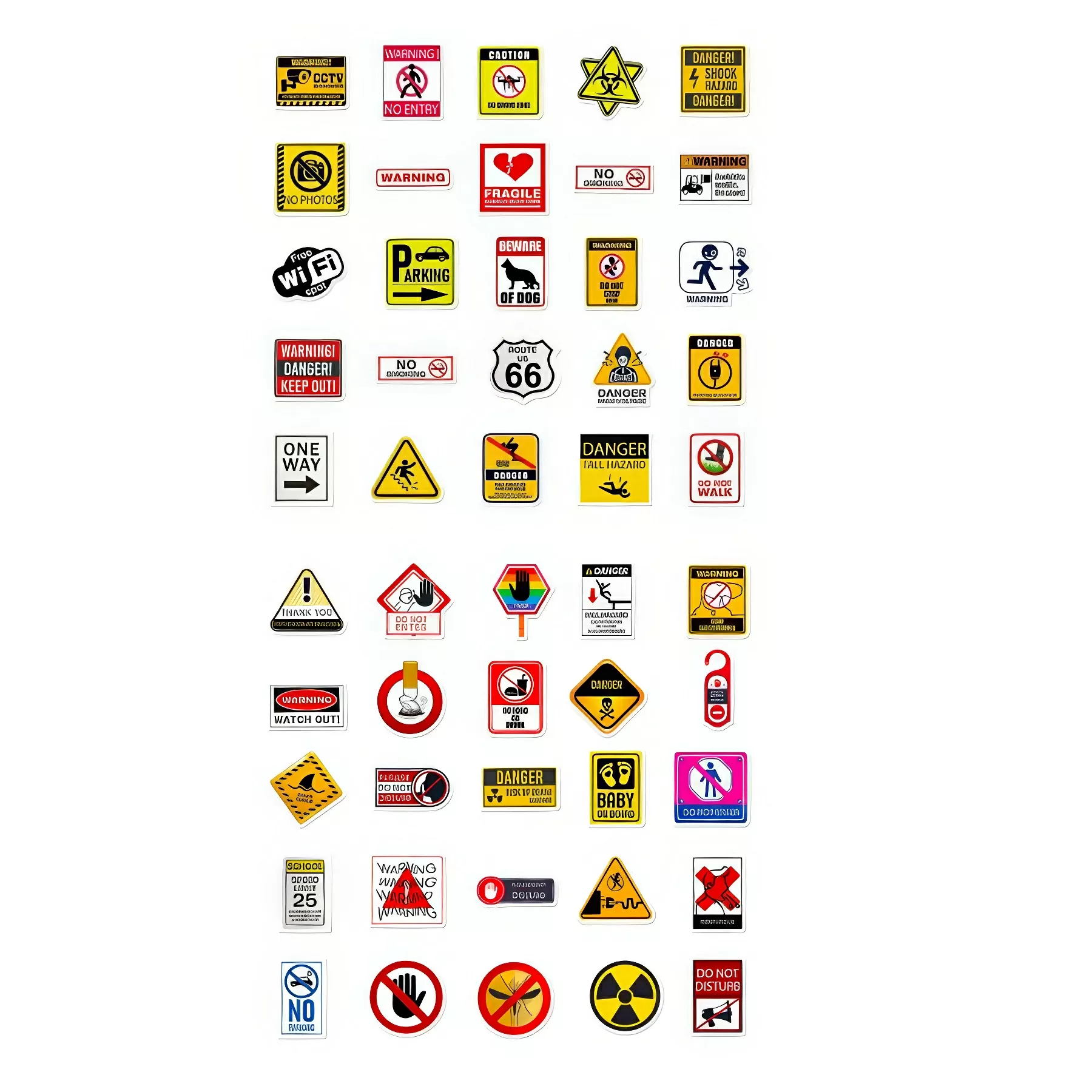 Realistic Warning Sign Waterproof Stickers - Image 3