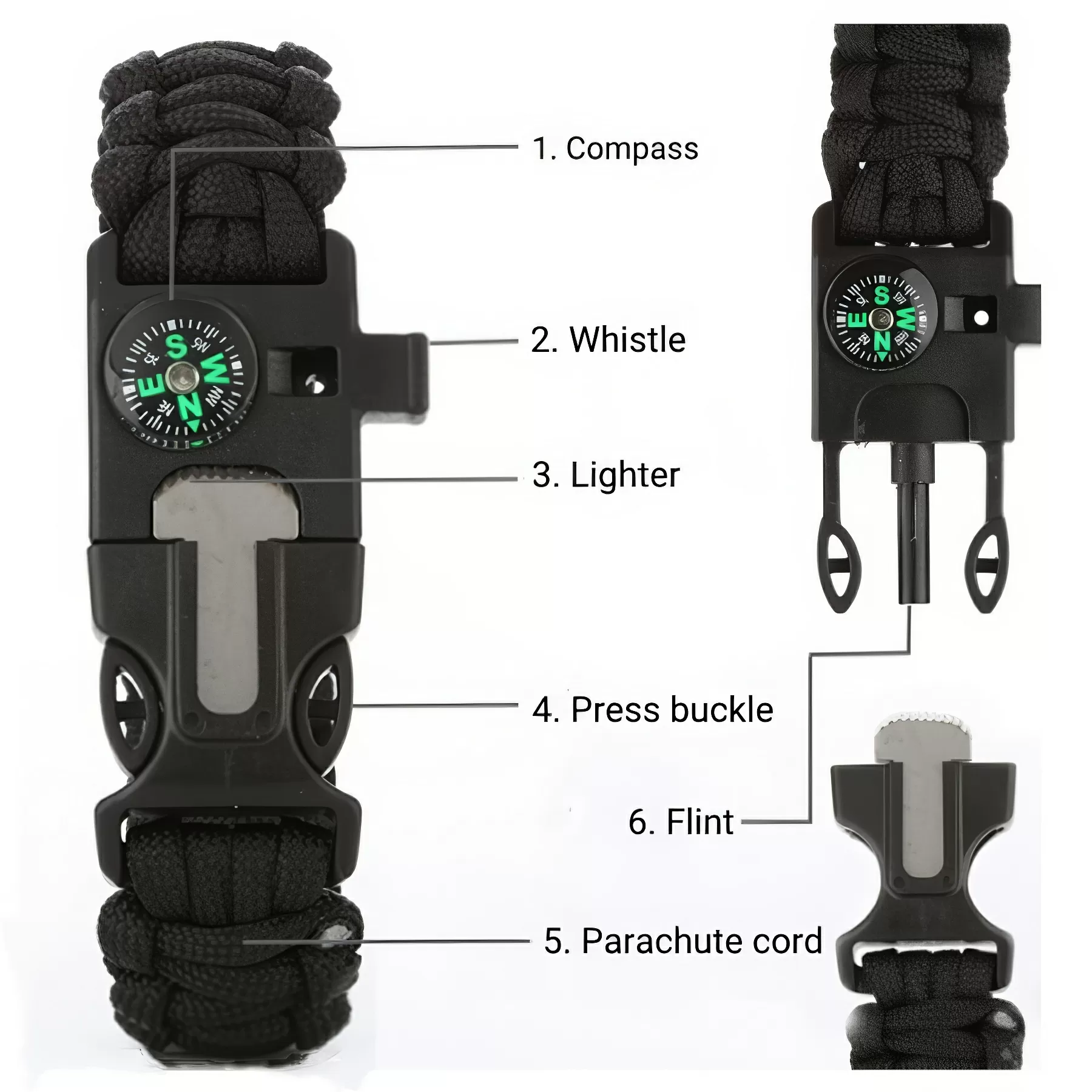Outdoor Emergency Survival Bracelet - Image 4