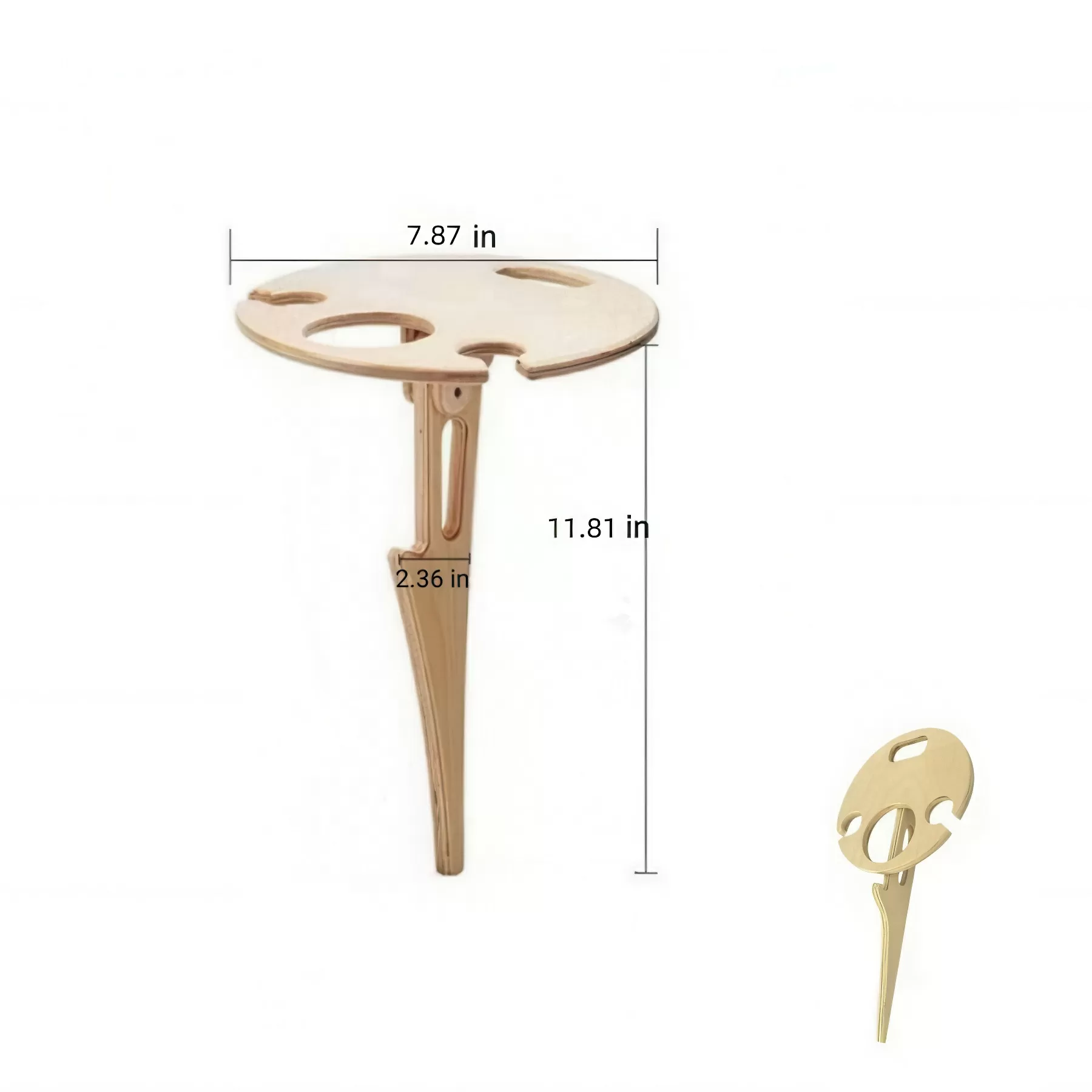 Wooden Camping Wine Holder Table - Image 4