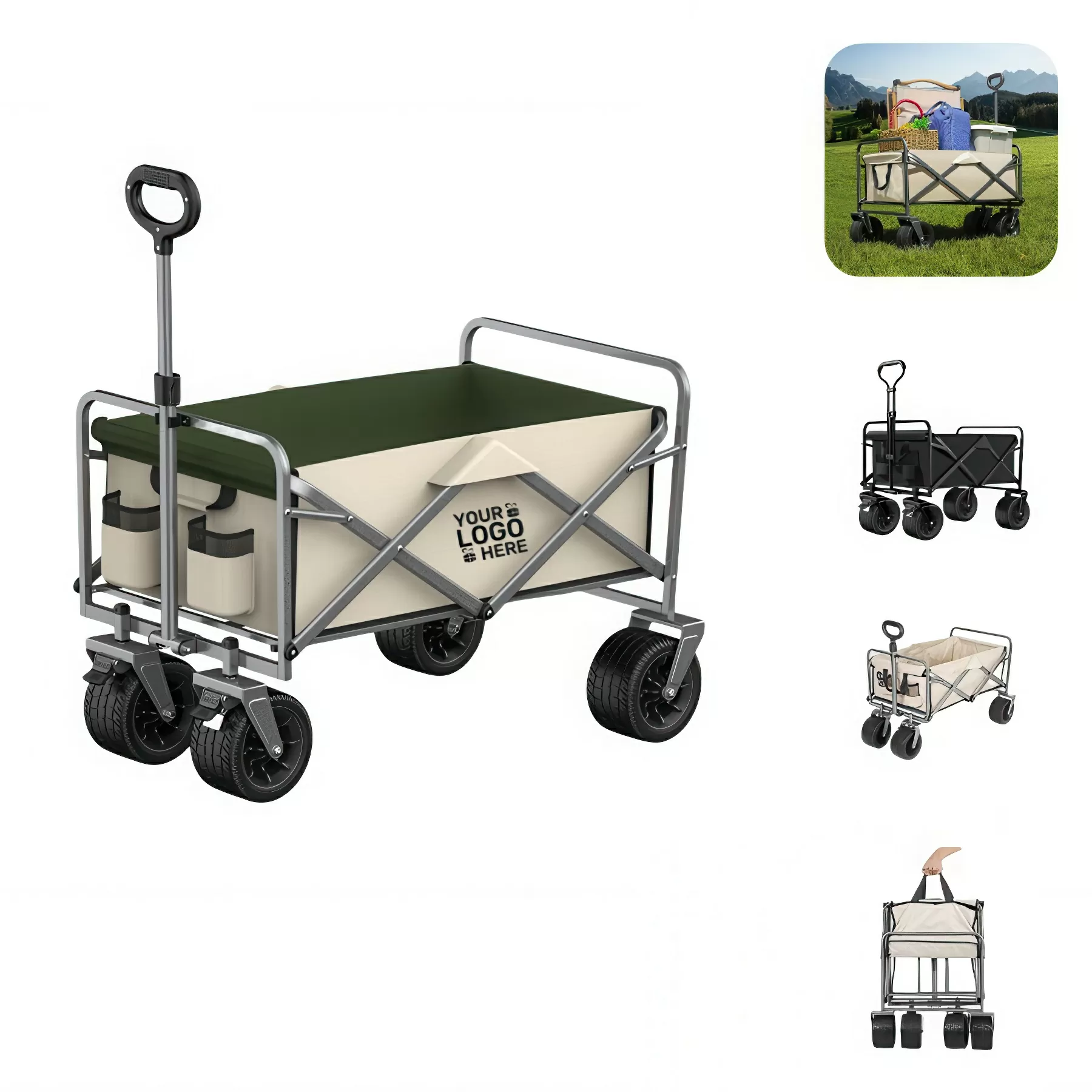 Folding Large Camping Picnic Handcart