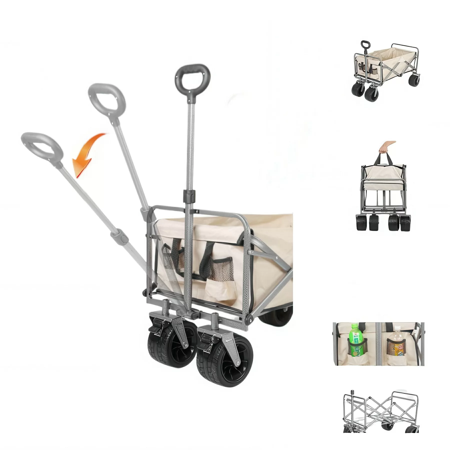 Folding Large Camping Picnic Handcart - Image 4