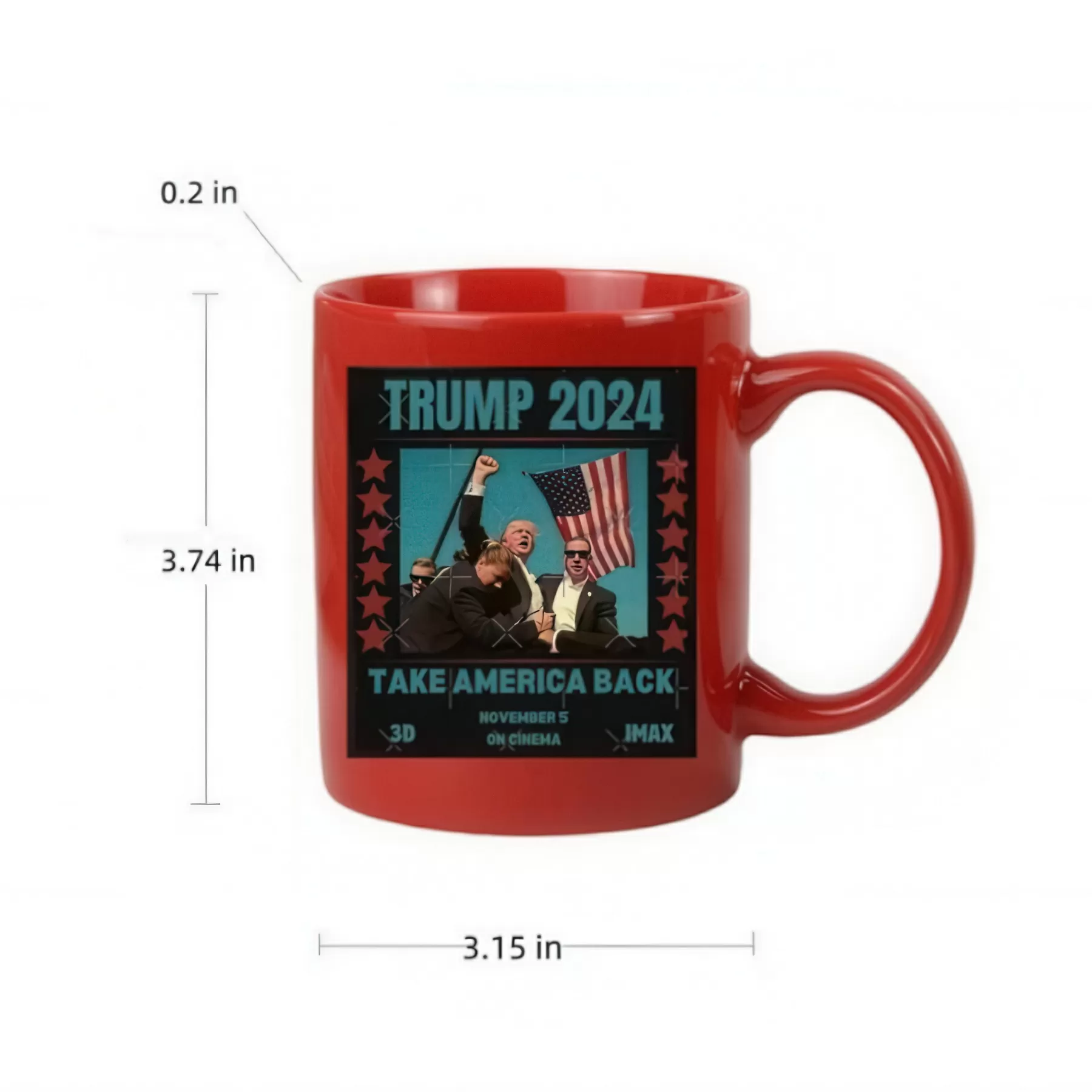 Trump Make America Back Ceramic Coffee Mug - Image 4