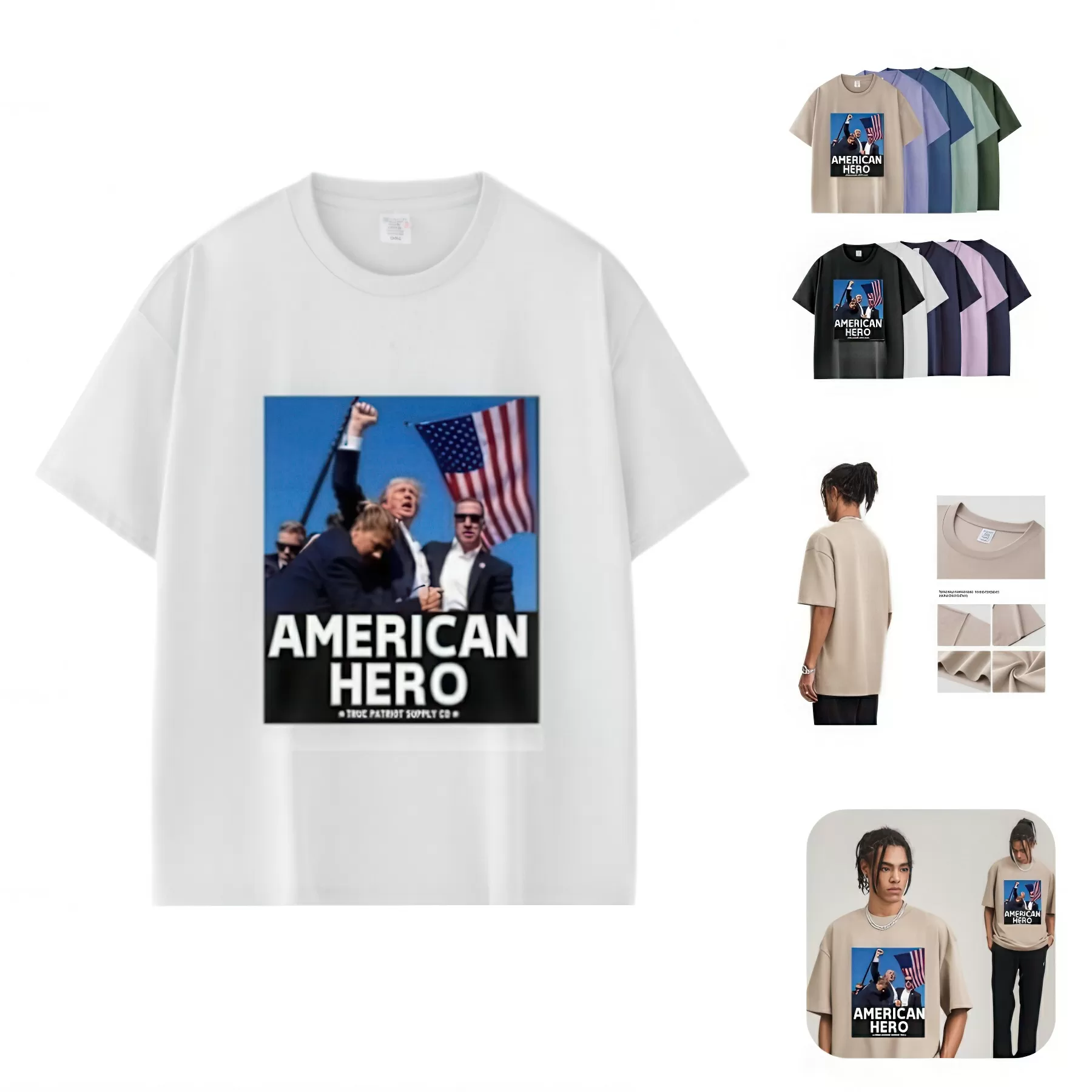 American Hero Trump Cotton Short Sleeve T-Shirt