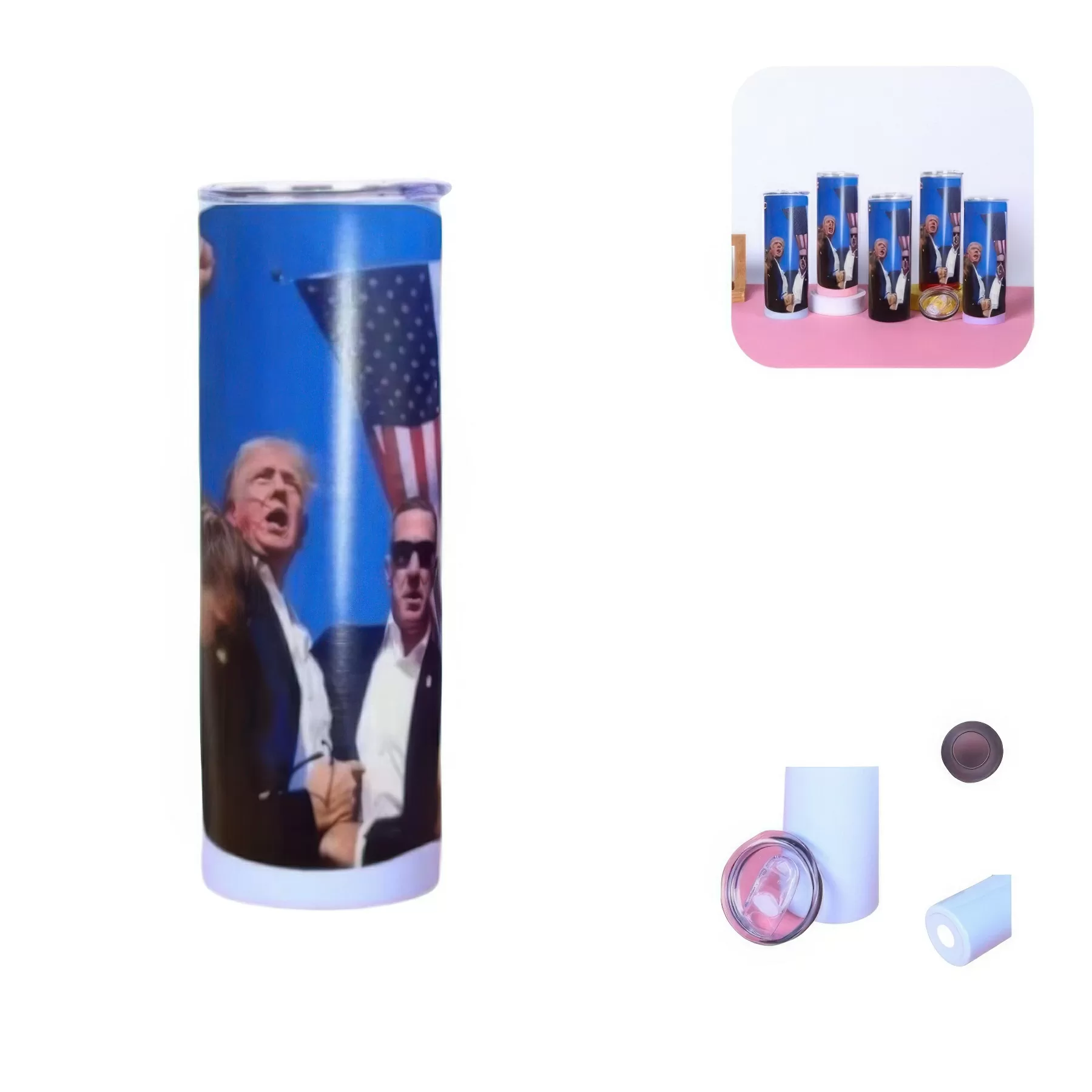 Large Capacity Trump Speech Stainless Steel Vacuum Cup