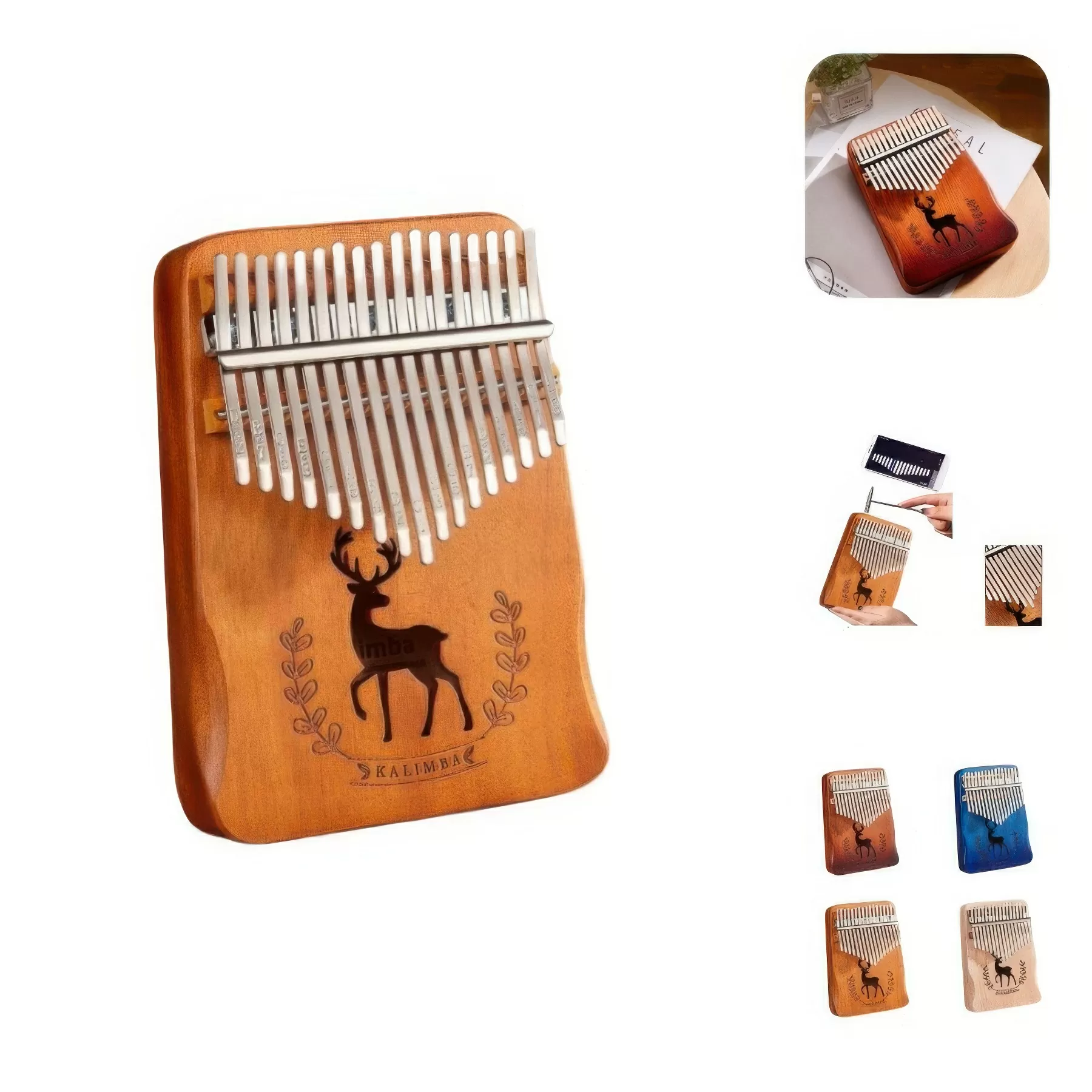 17 Key Single-Board Kalimba Thumb Piano