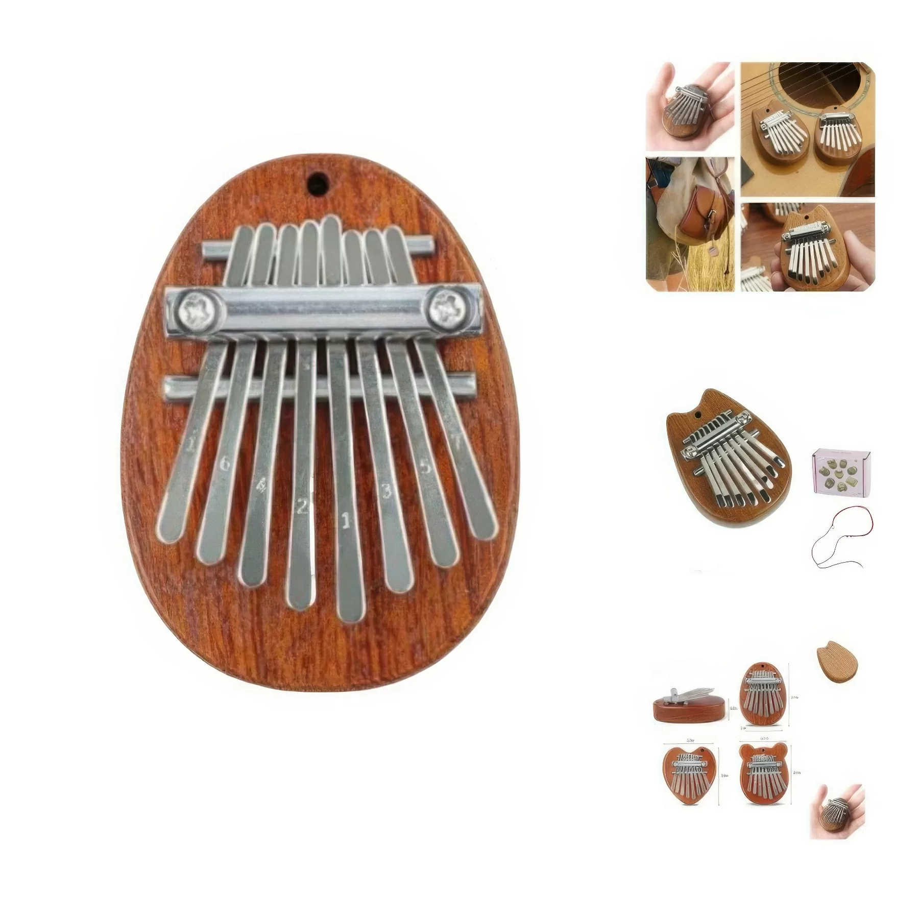 8 Key Mini Solid Wood Kalimba Finger Piano
