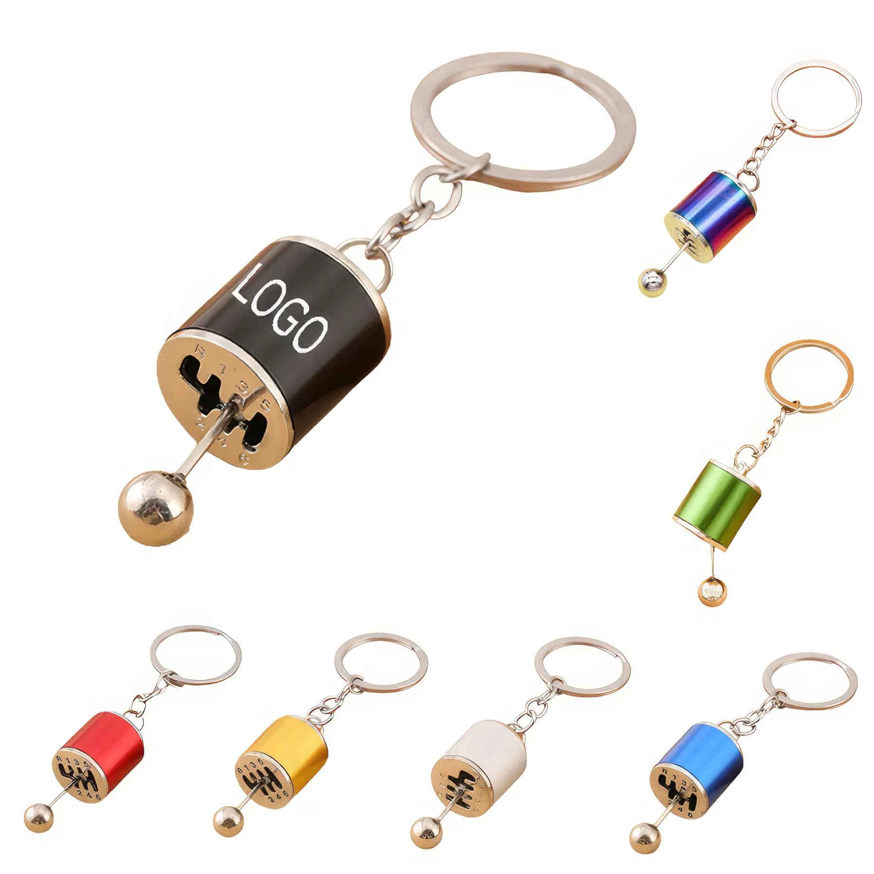 Creative Car Modification Gearshift Knob Shape Keychain