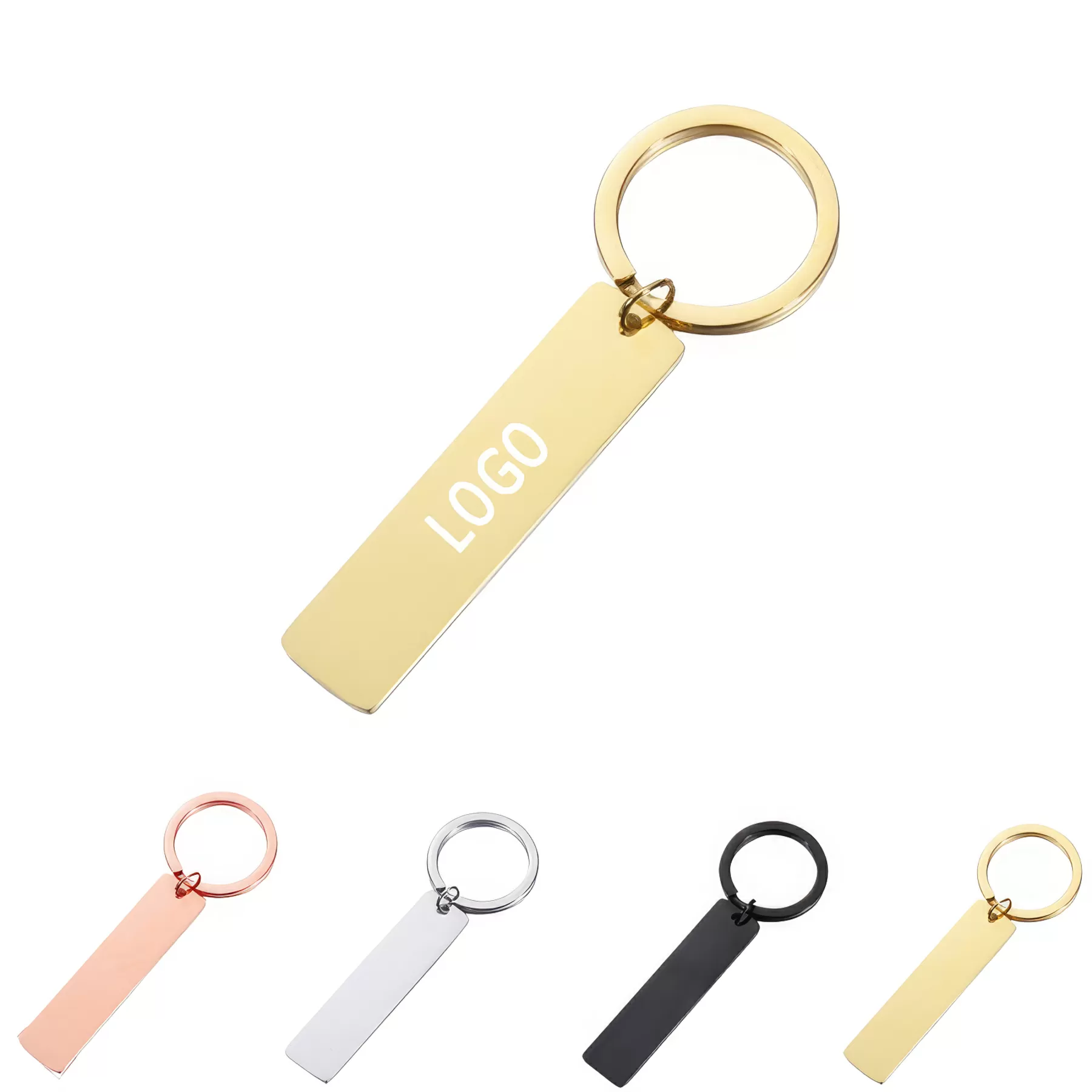 Stainless Steel Rectangular Keychain