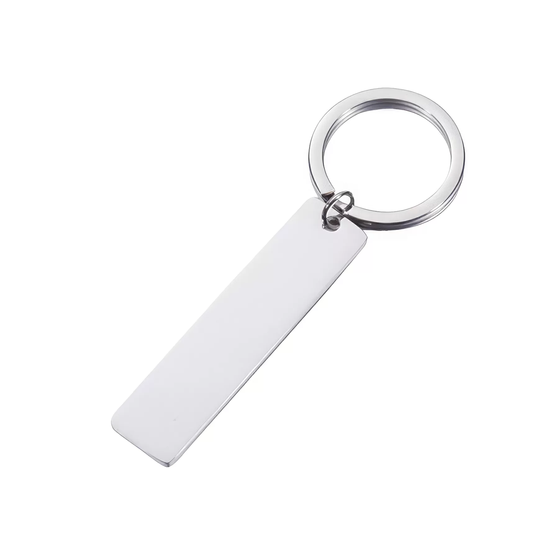 Stainless Steel Rectangular Keychain - Image 2